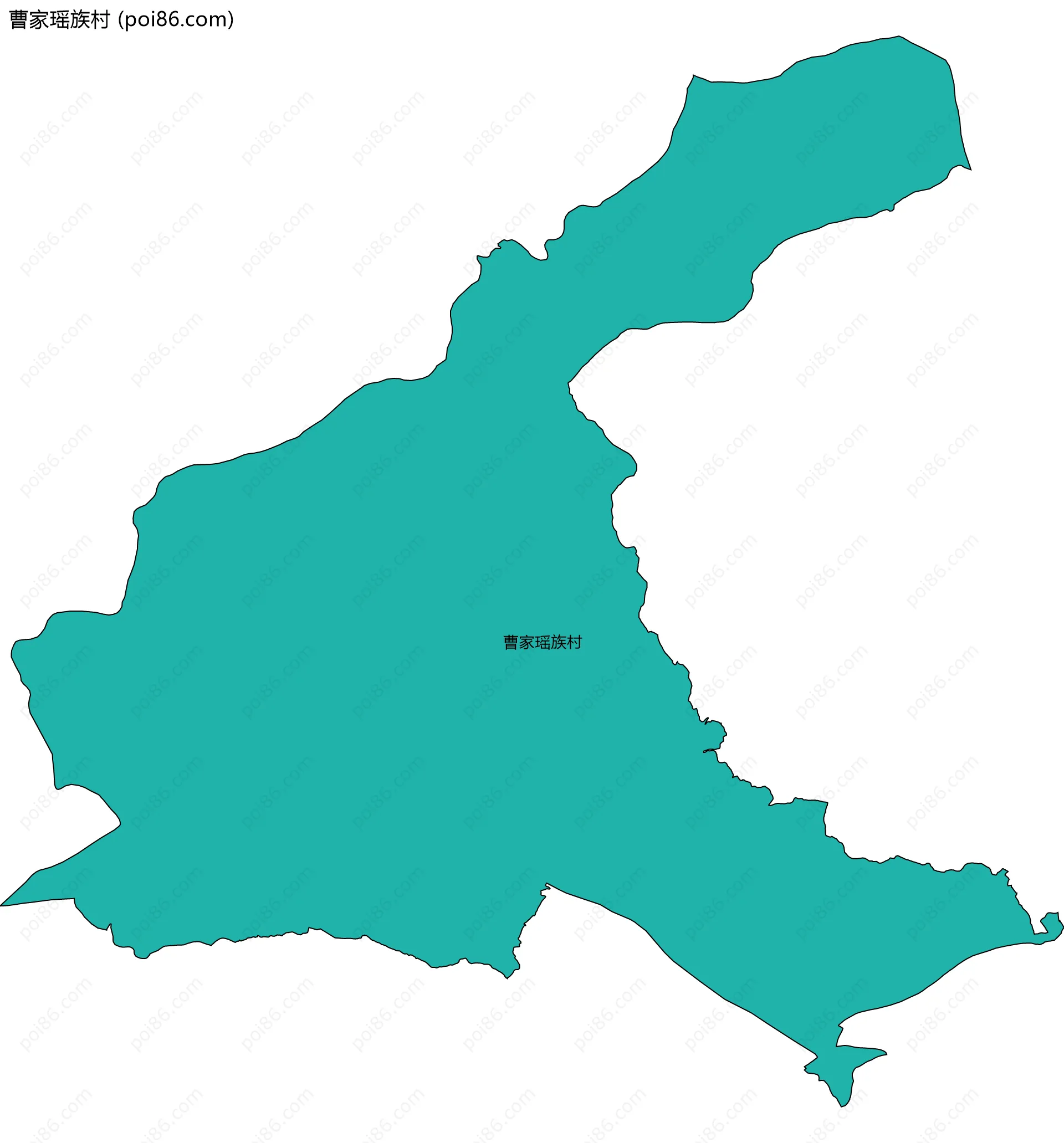 曹家瑶族村边界地图