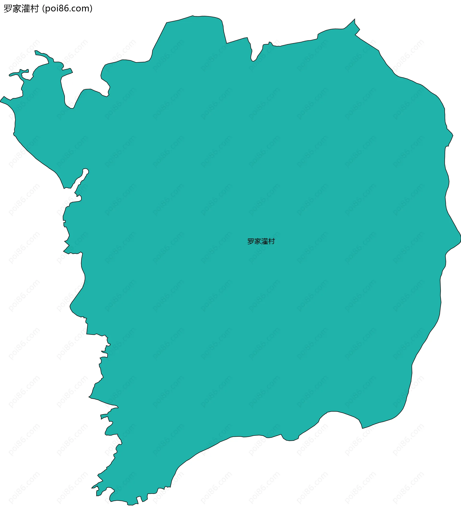 罗家灌村边界地图