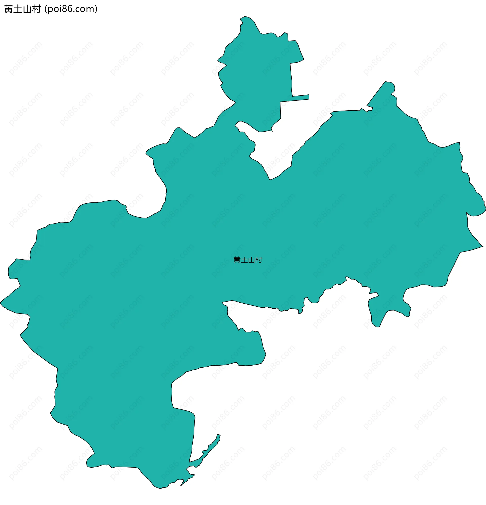 黄土山村边界地图