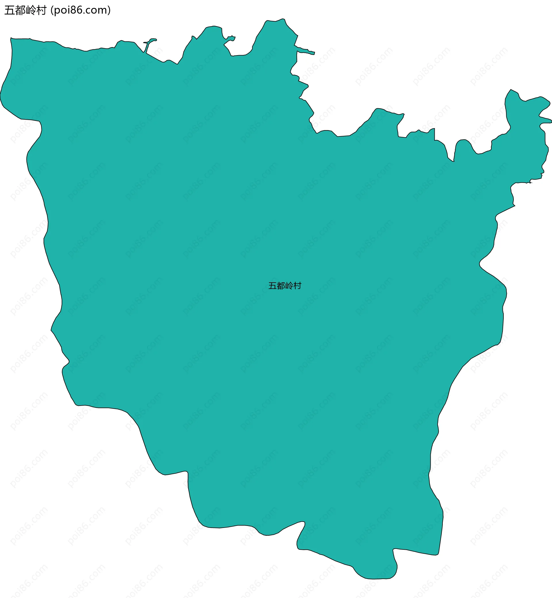 五都岭村边界地图