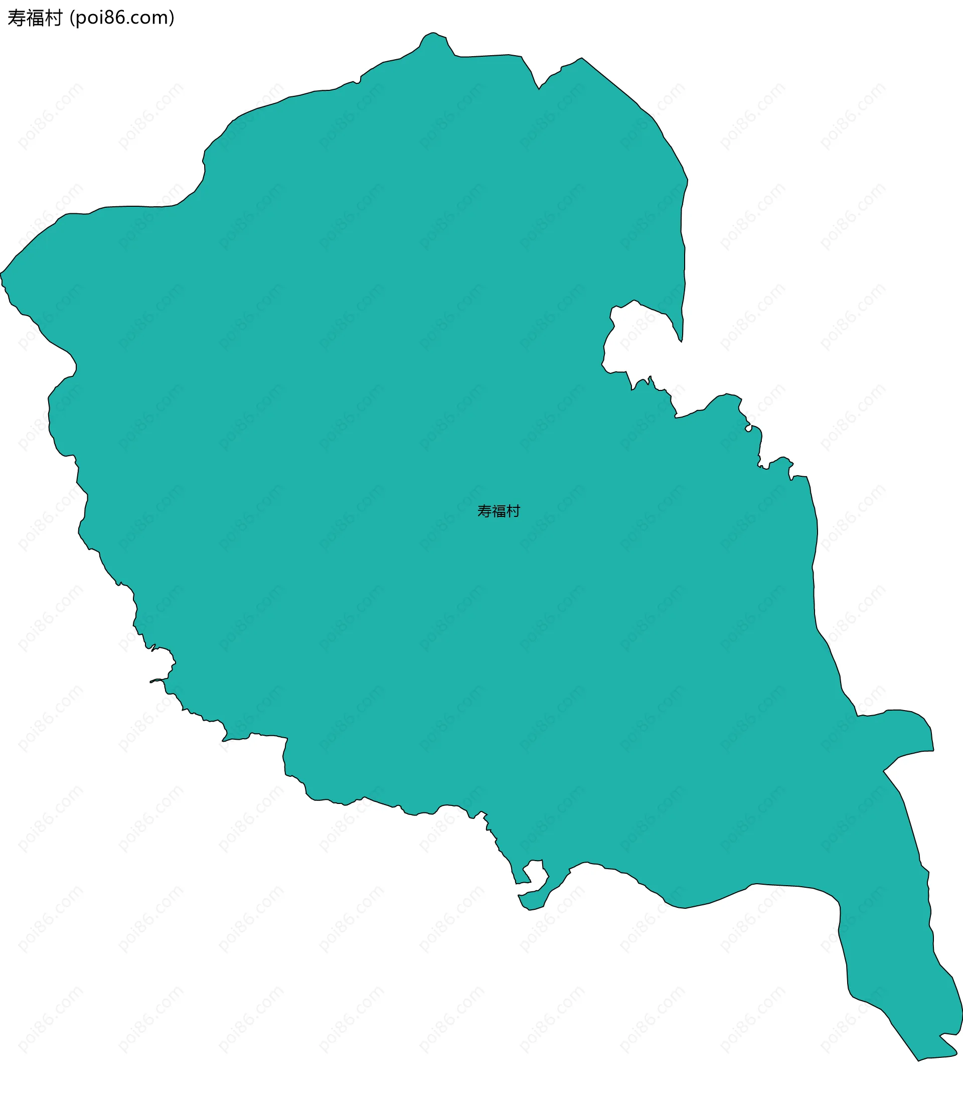 寿福村边界地图