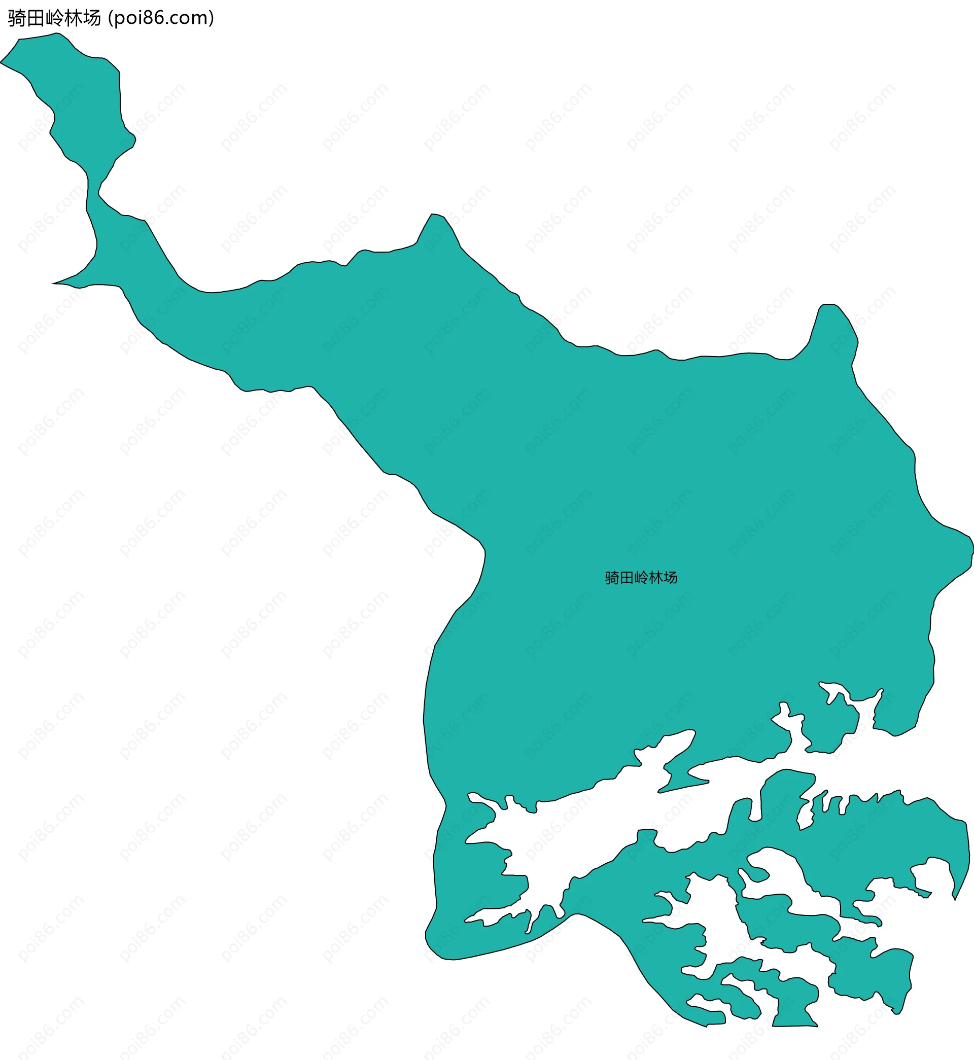 骑田岭林场边界地图