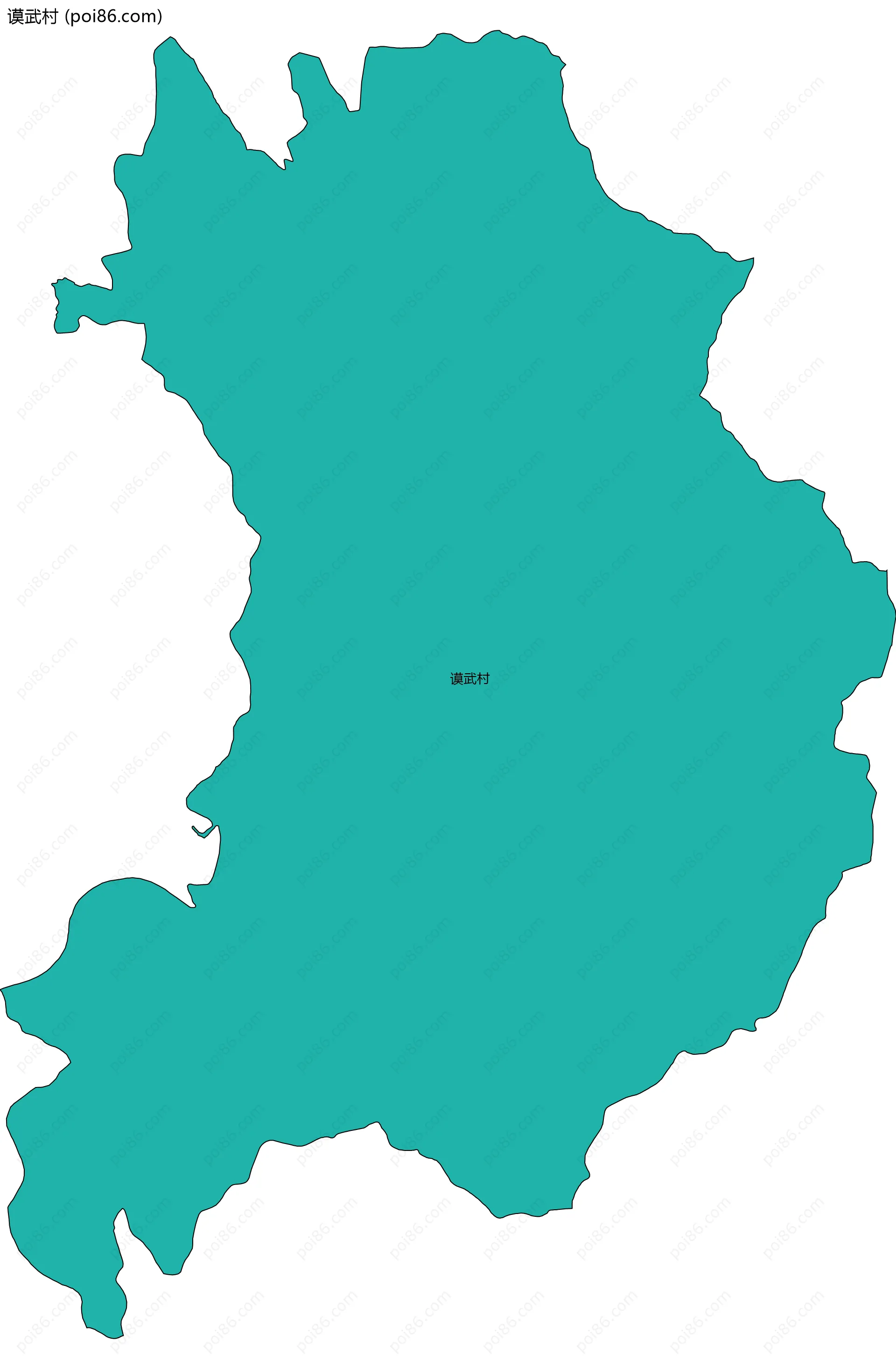 谟武村边界地图