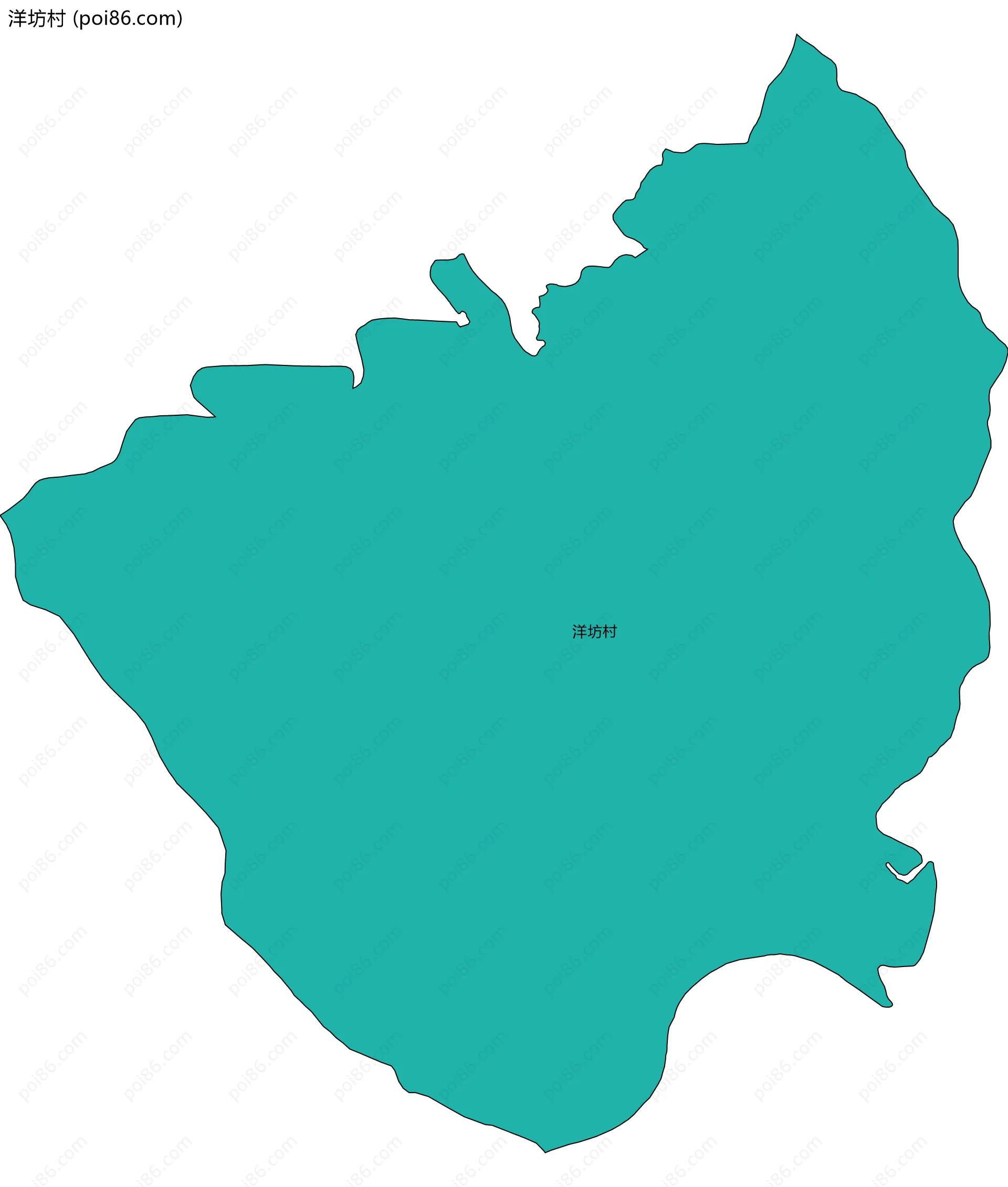 洋坊村边界地图