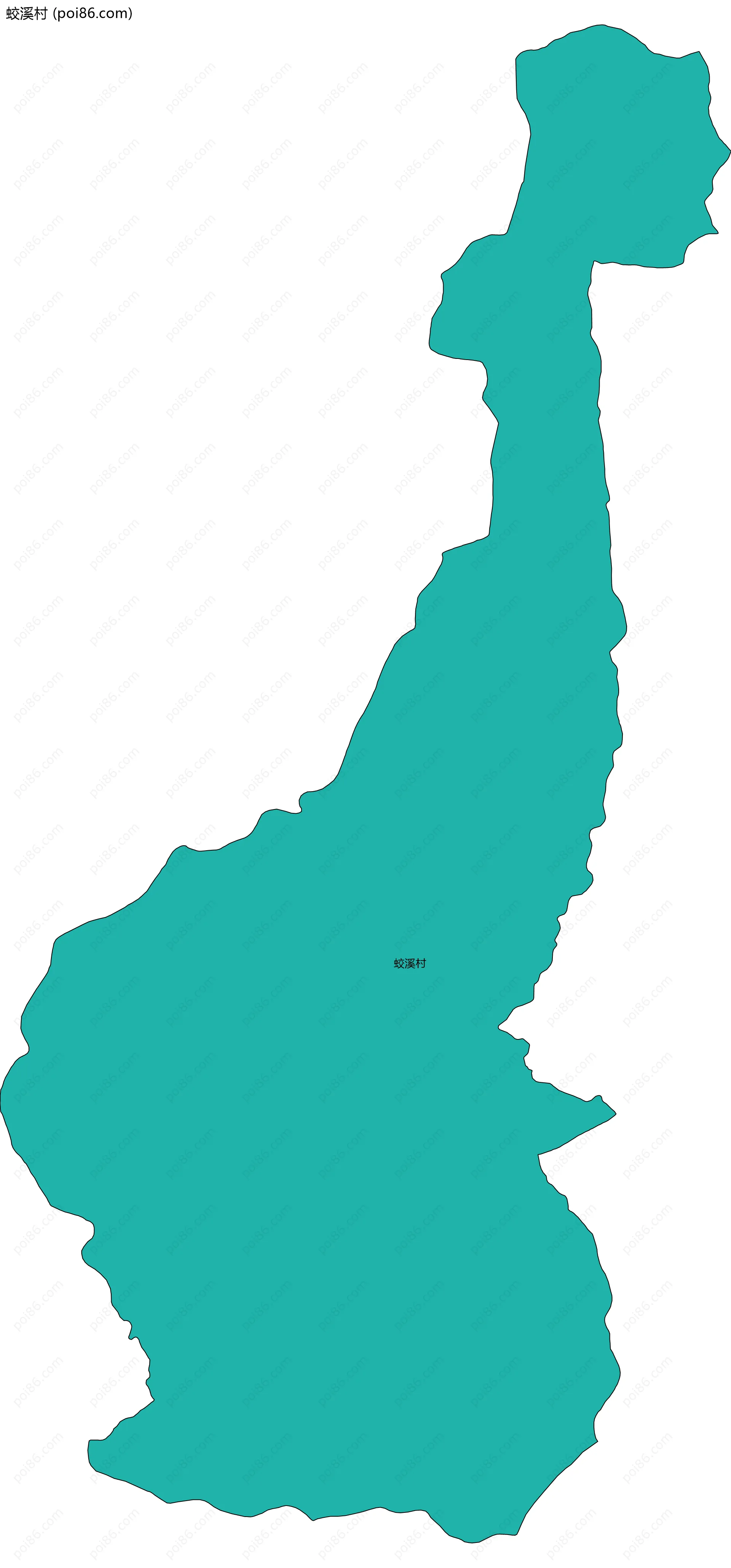 蛟溪村边界地图