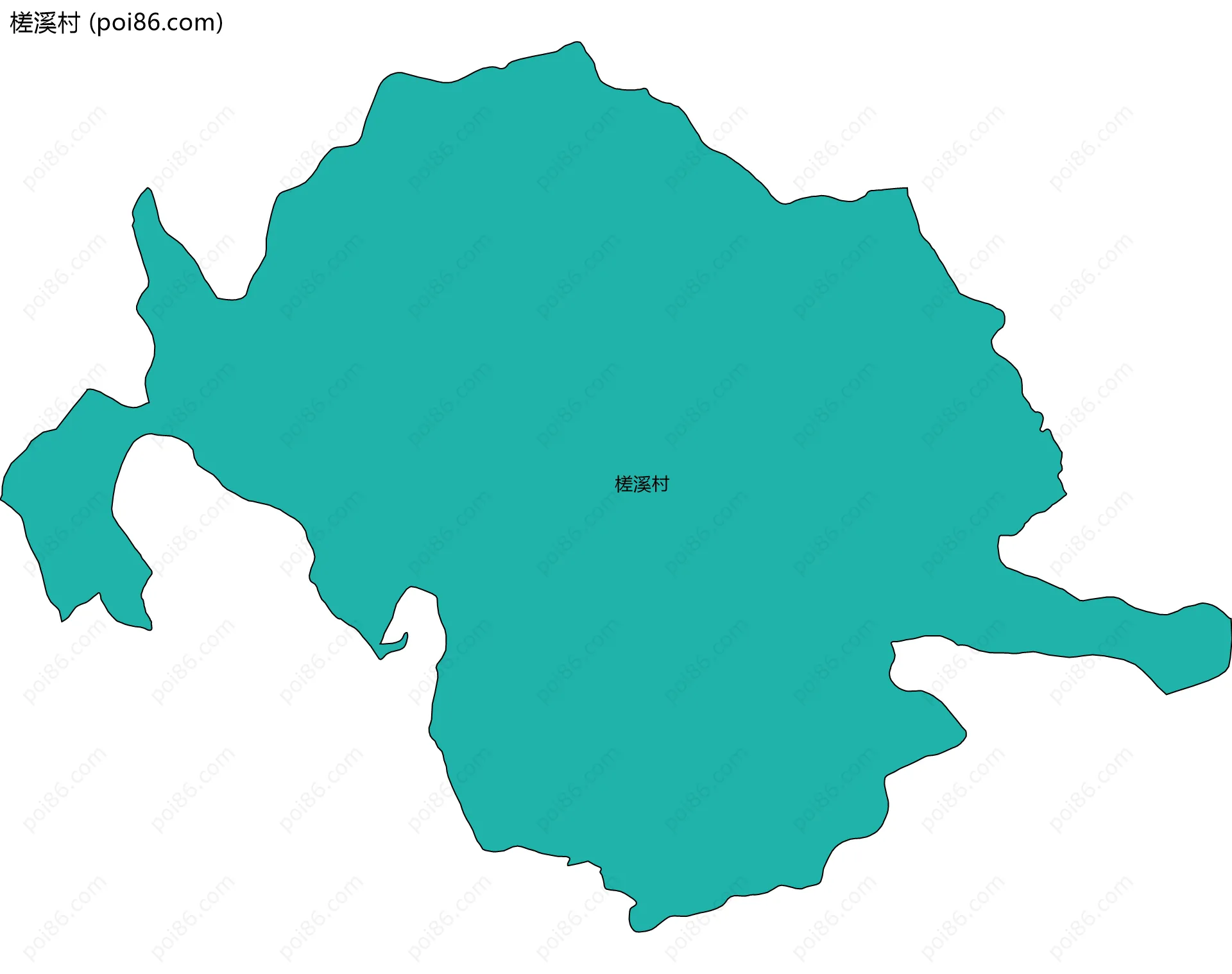 槎溪村边界地图