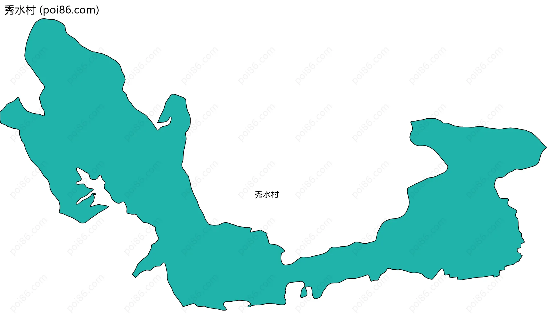 秀水村边界地图