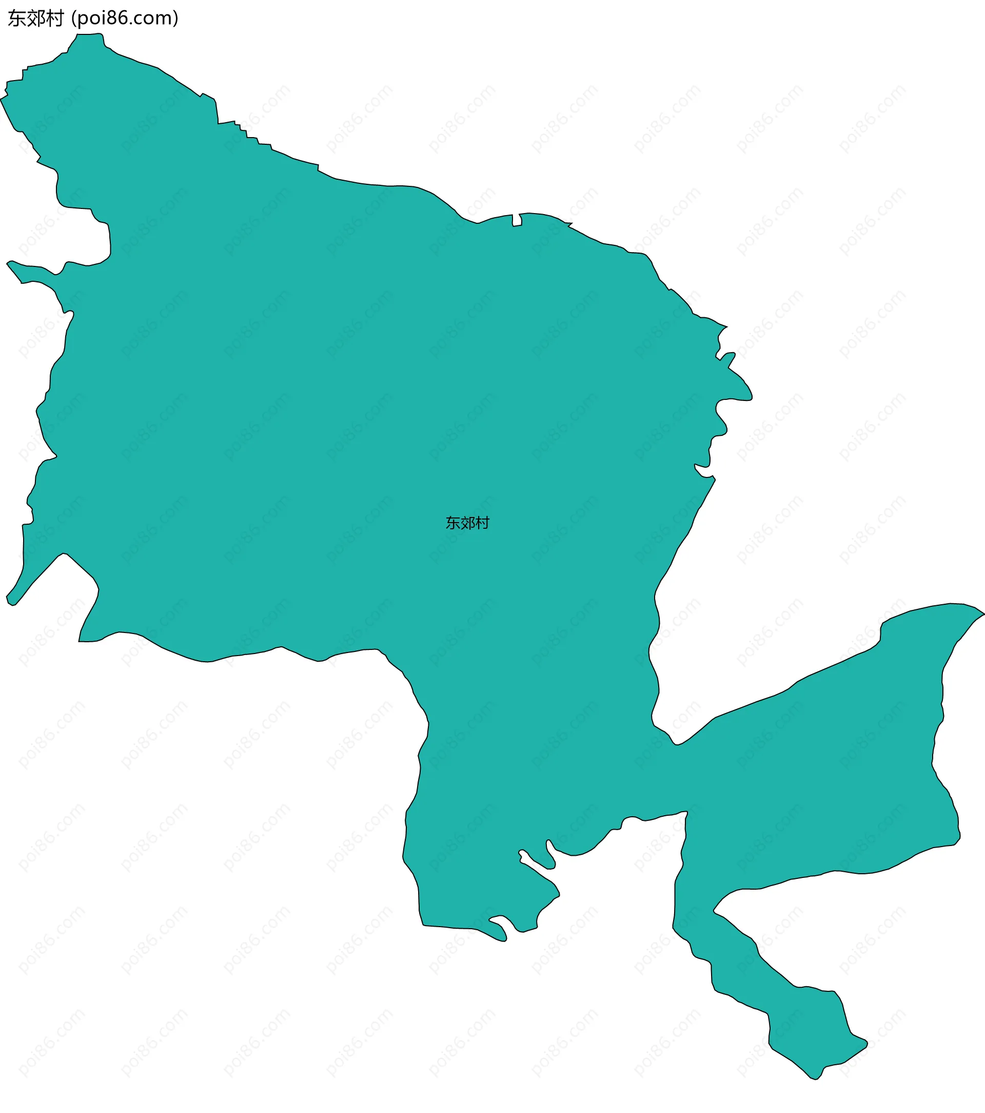 东郊村边界地图