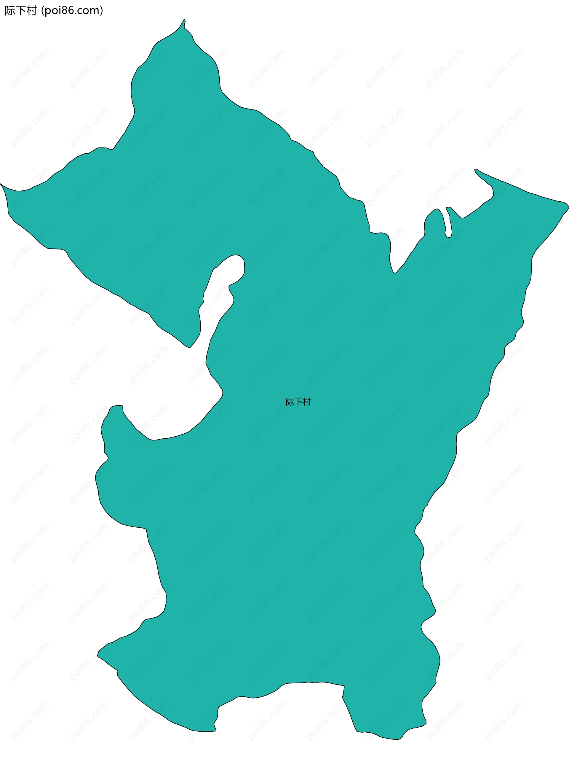 际下村边界地图