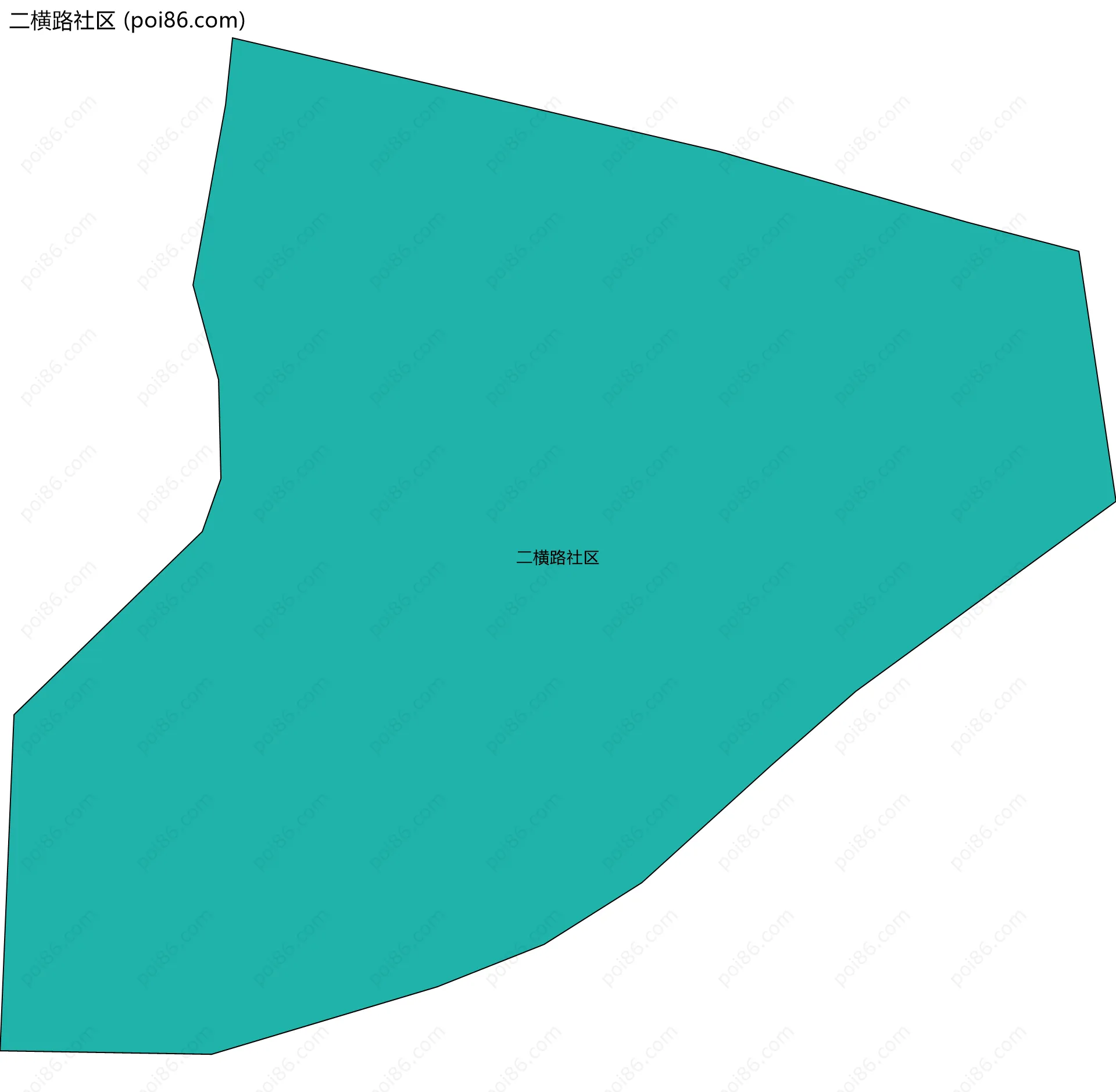 二横路社区边界地图