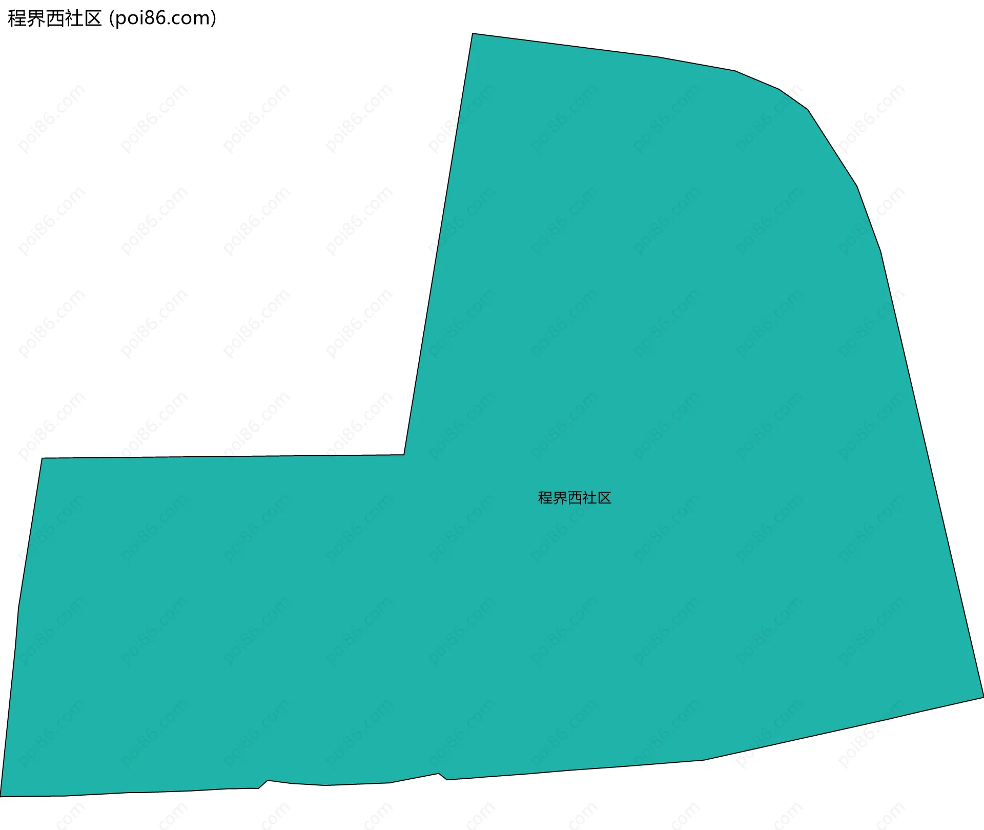 程界西社区边界地图