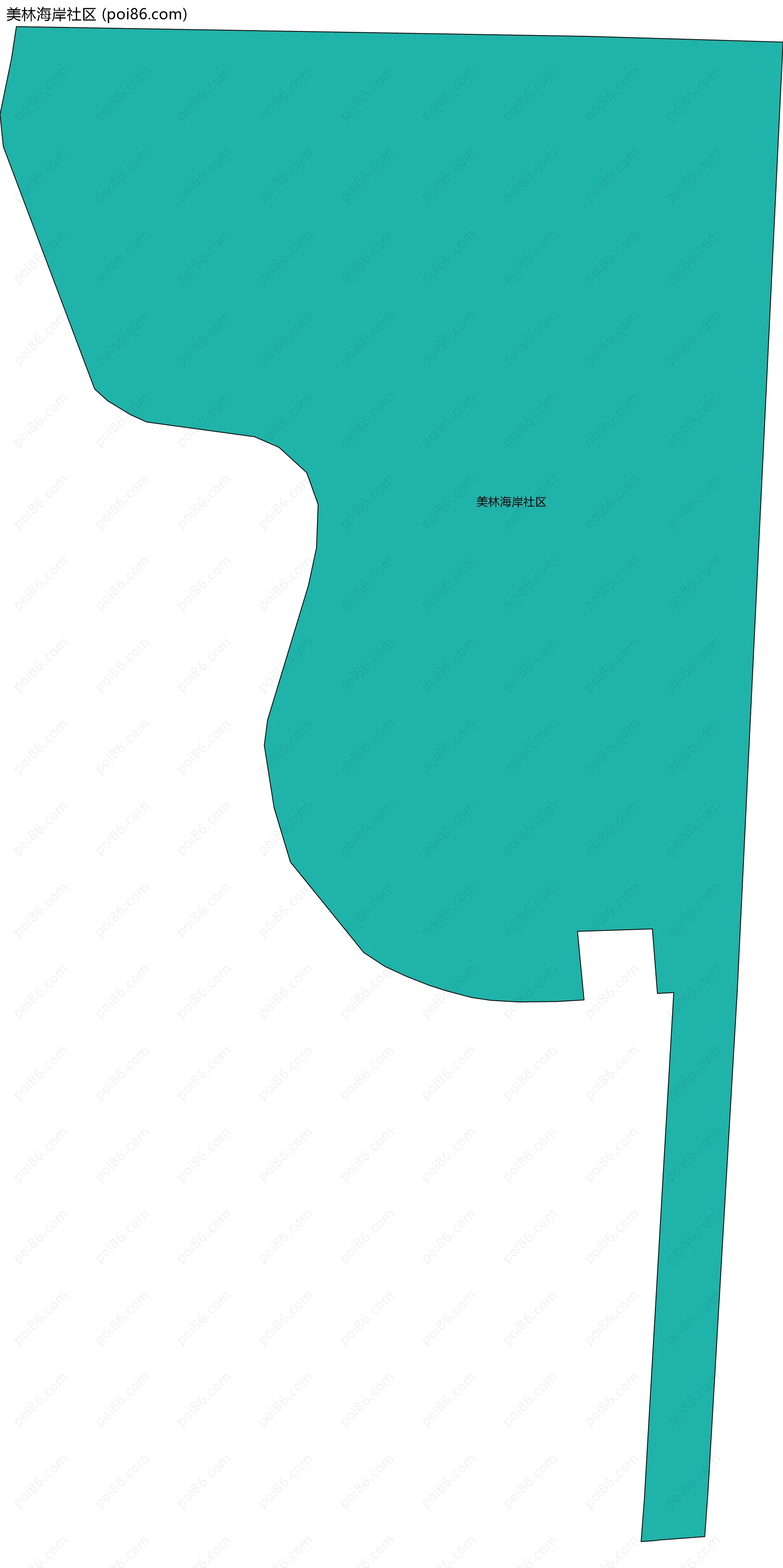 美林海岸社区边界地图