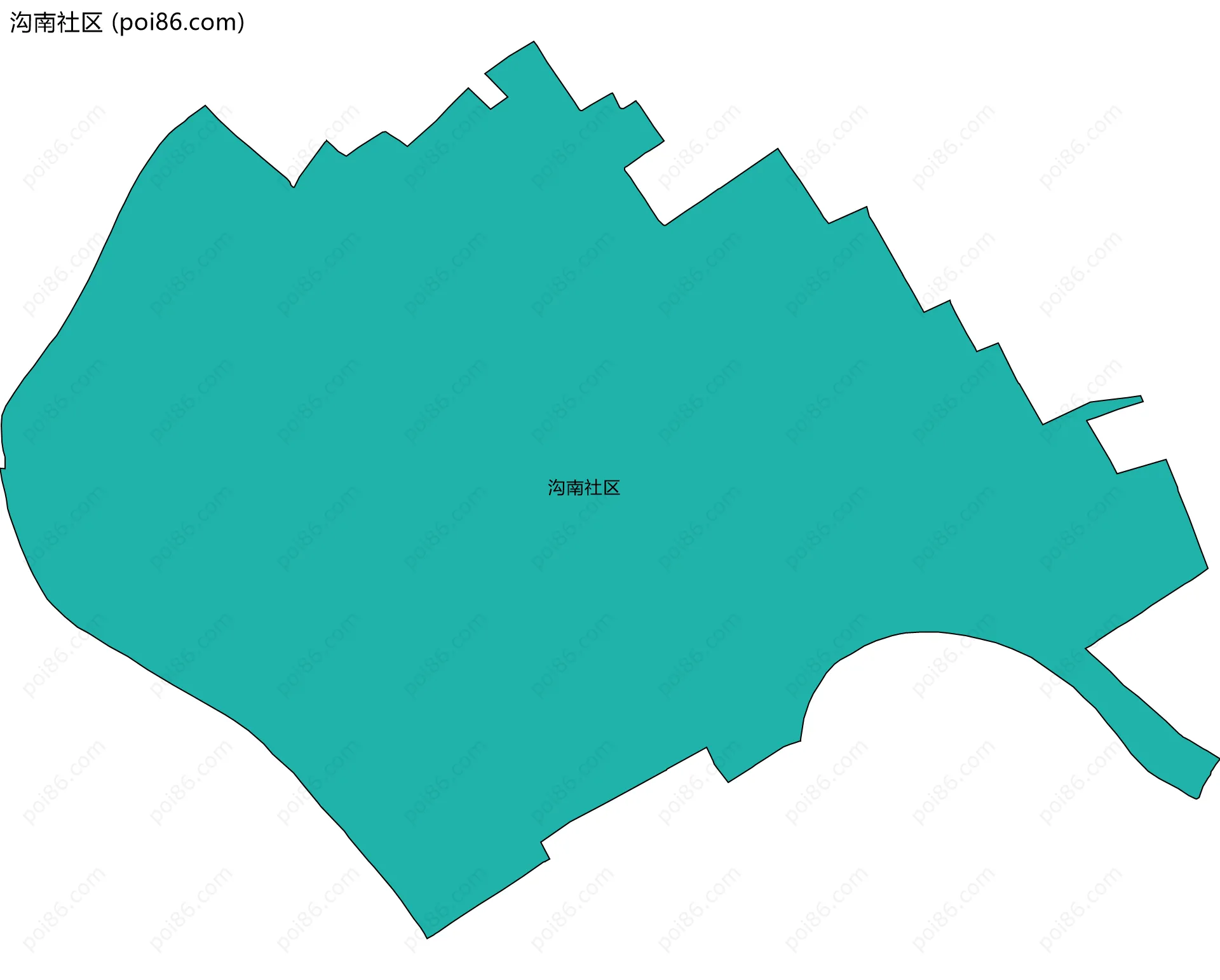 沟南社区边界地图