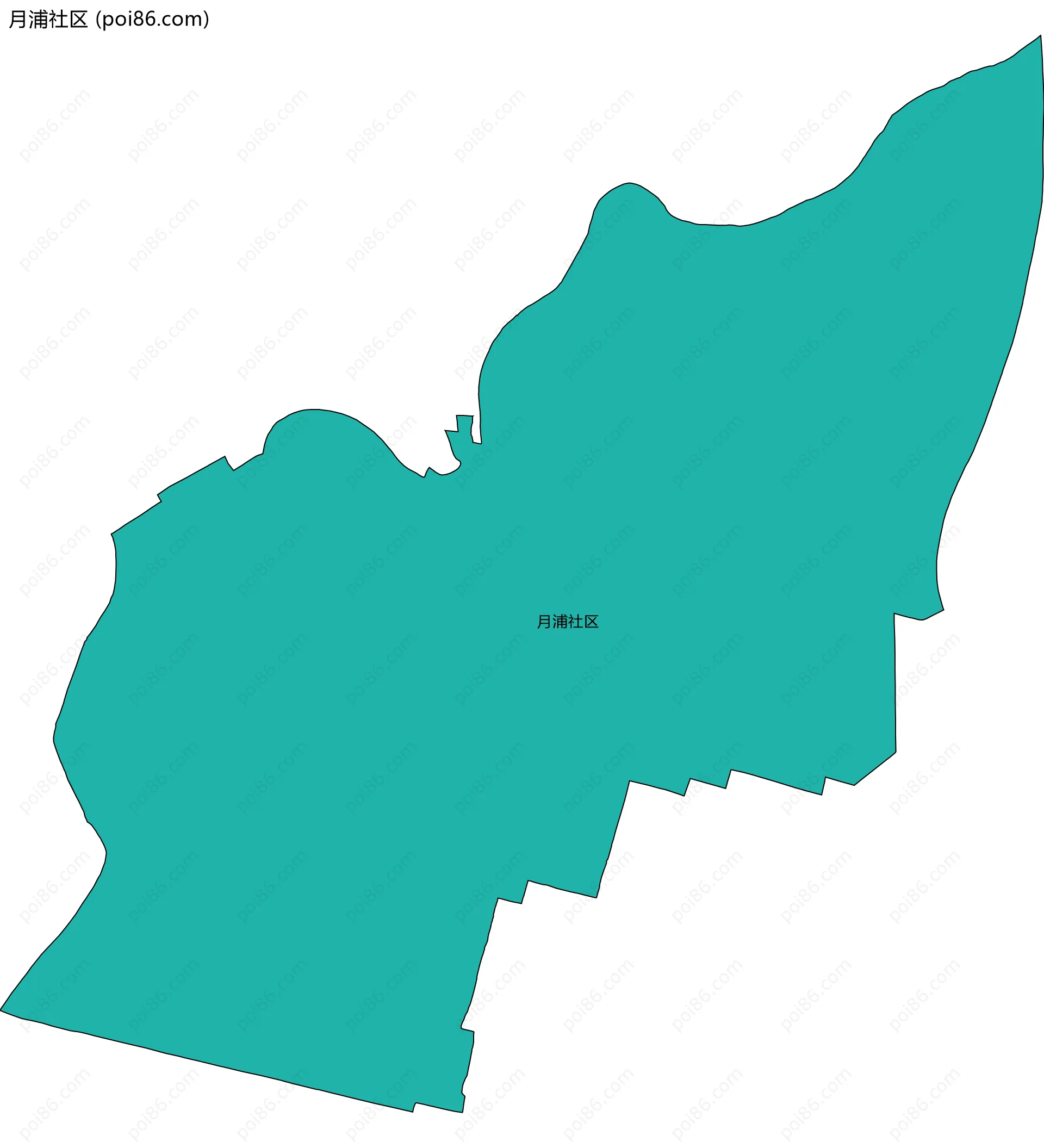 月浦社区边界地图