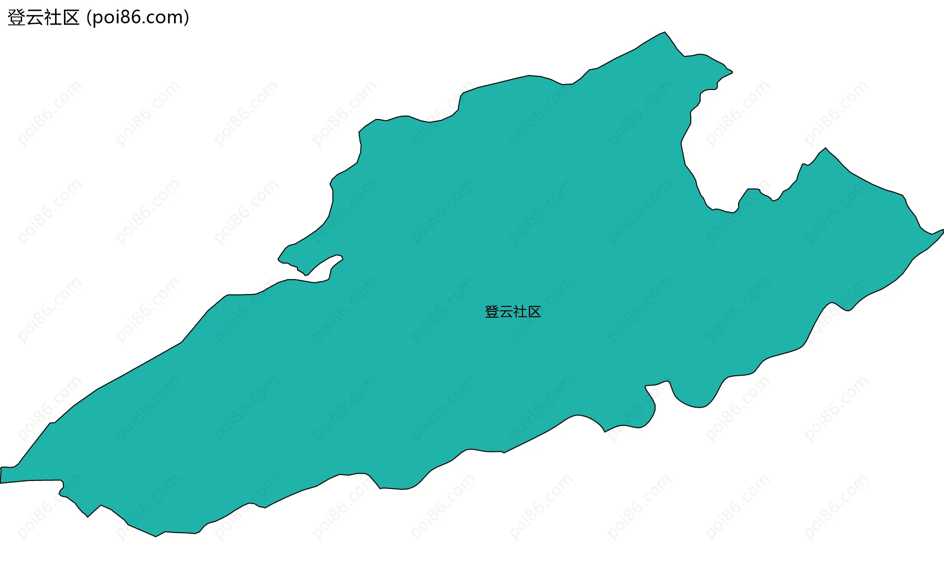登云社区边界地图