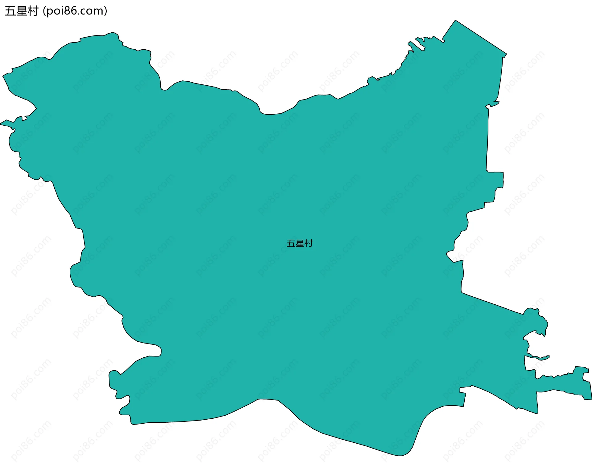 五星村边界地图