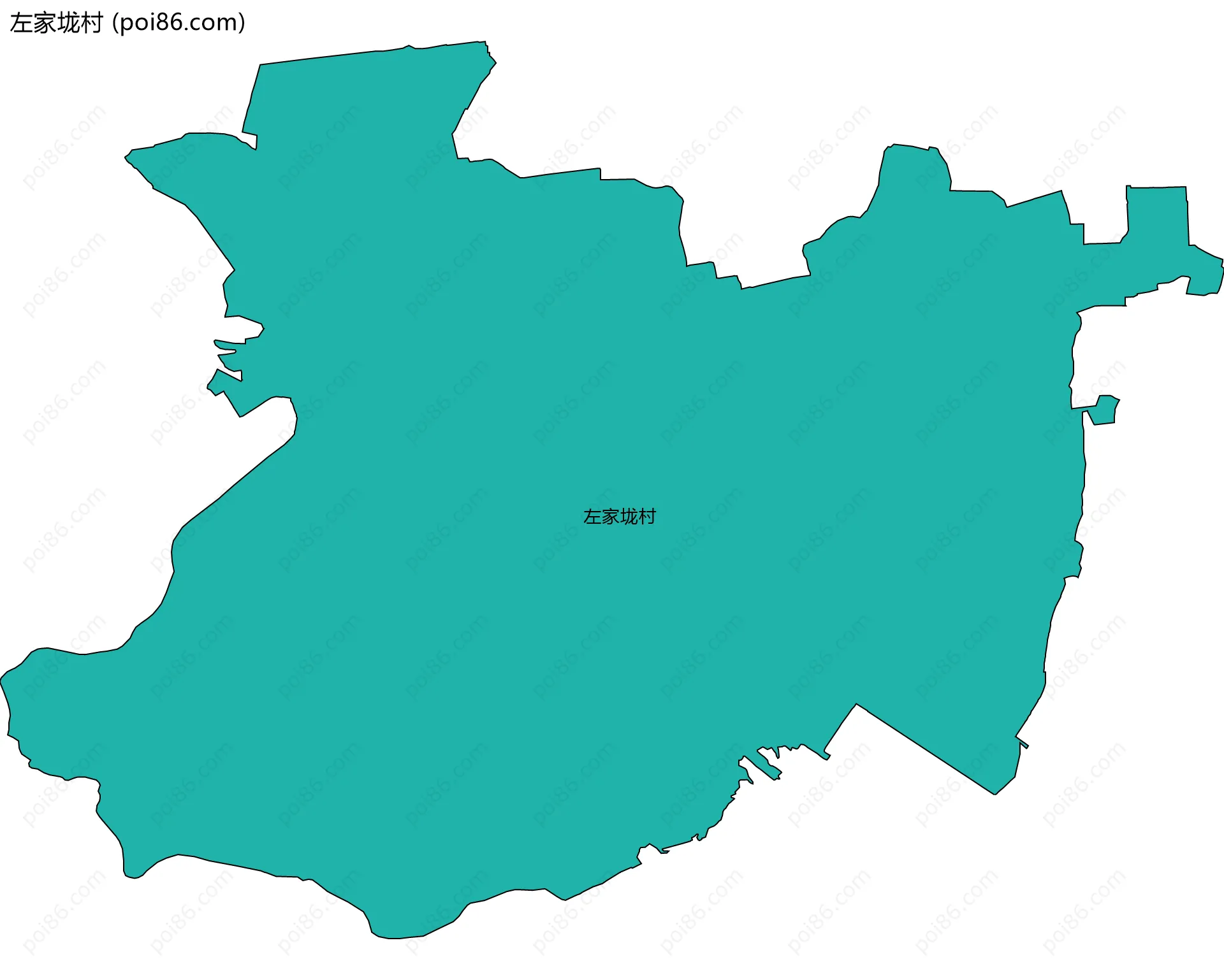 左家垅村边界地图
