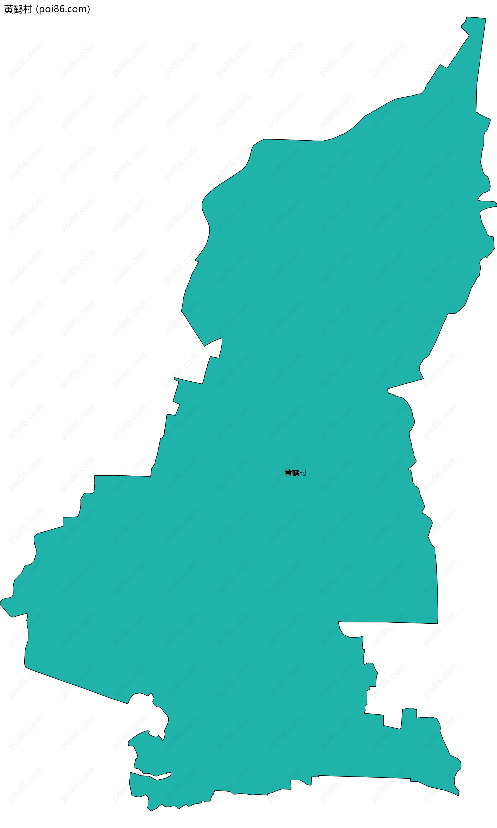 黄鹤村边界地图
