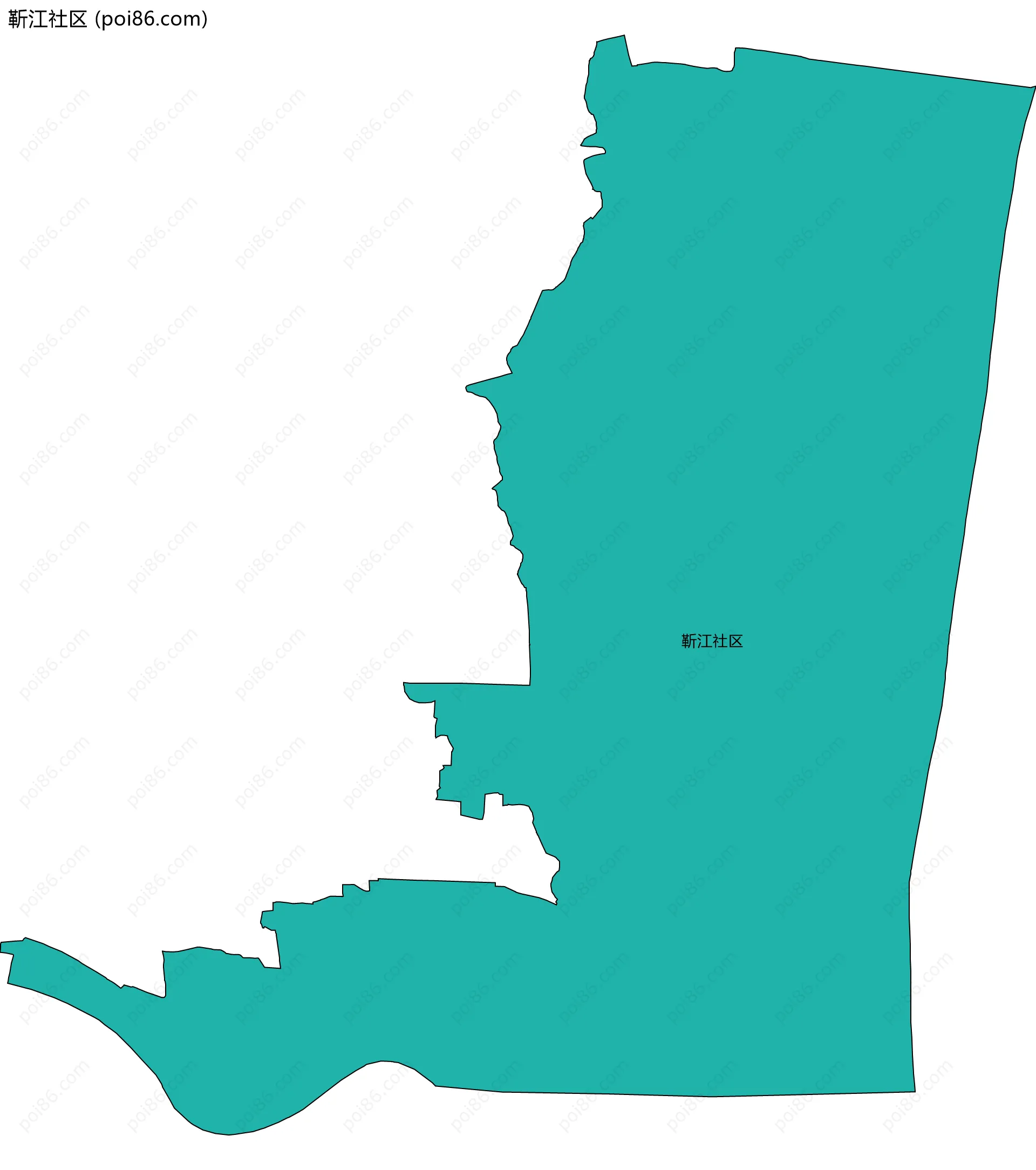 靳江社区边界地图