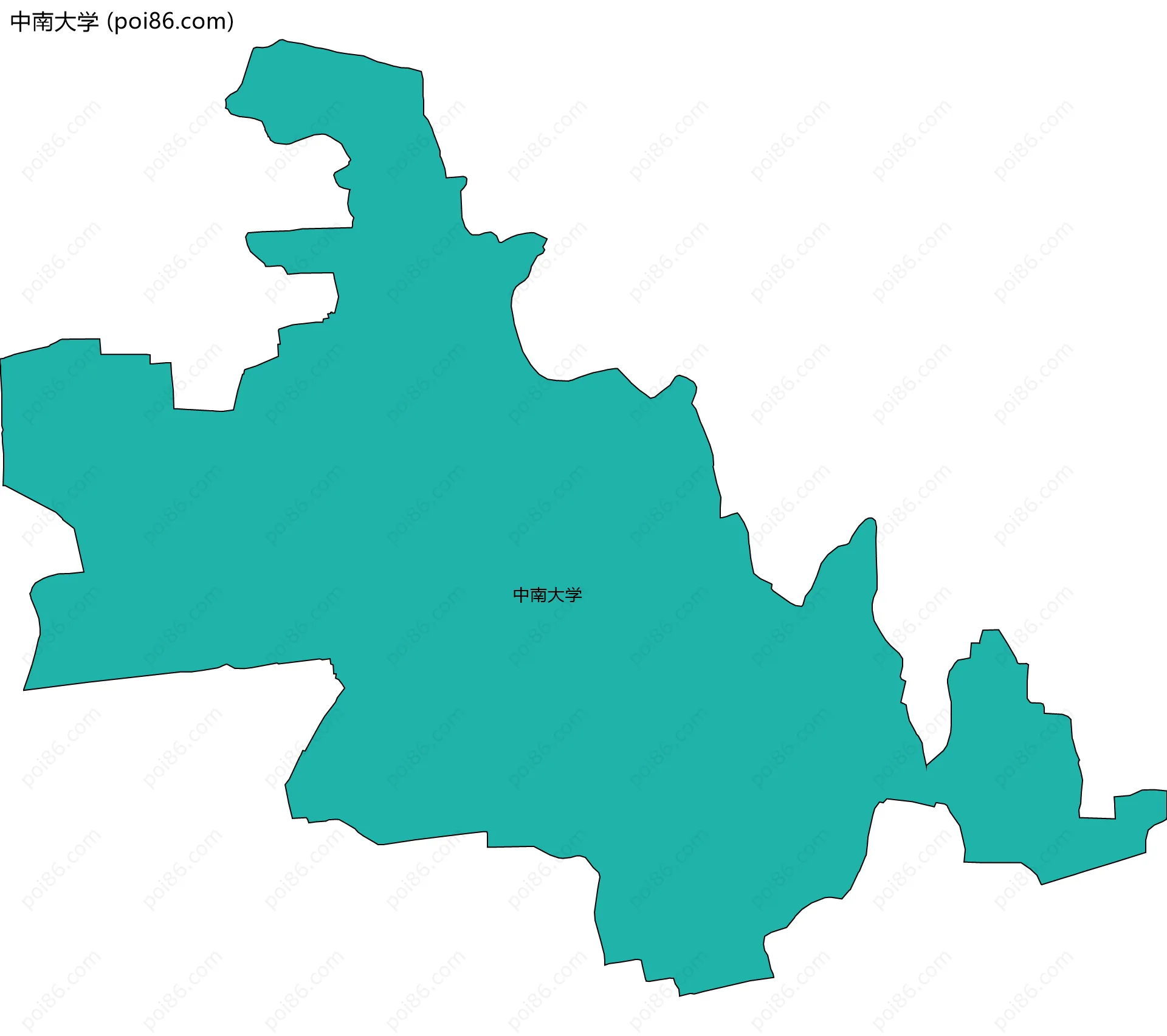 中南大学边界地图