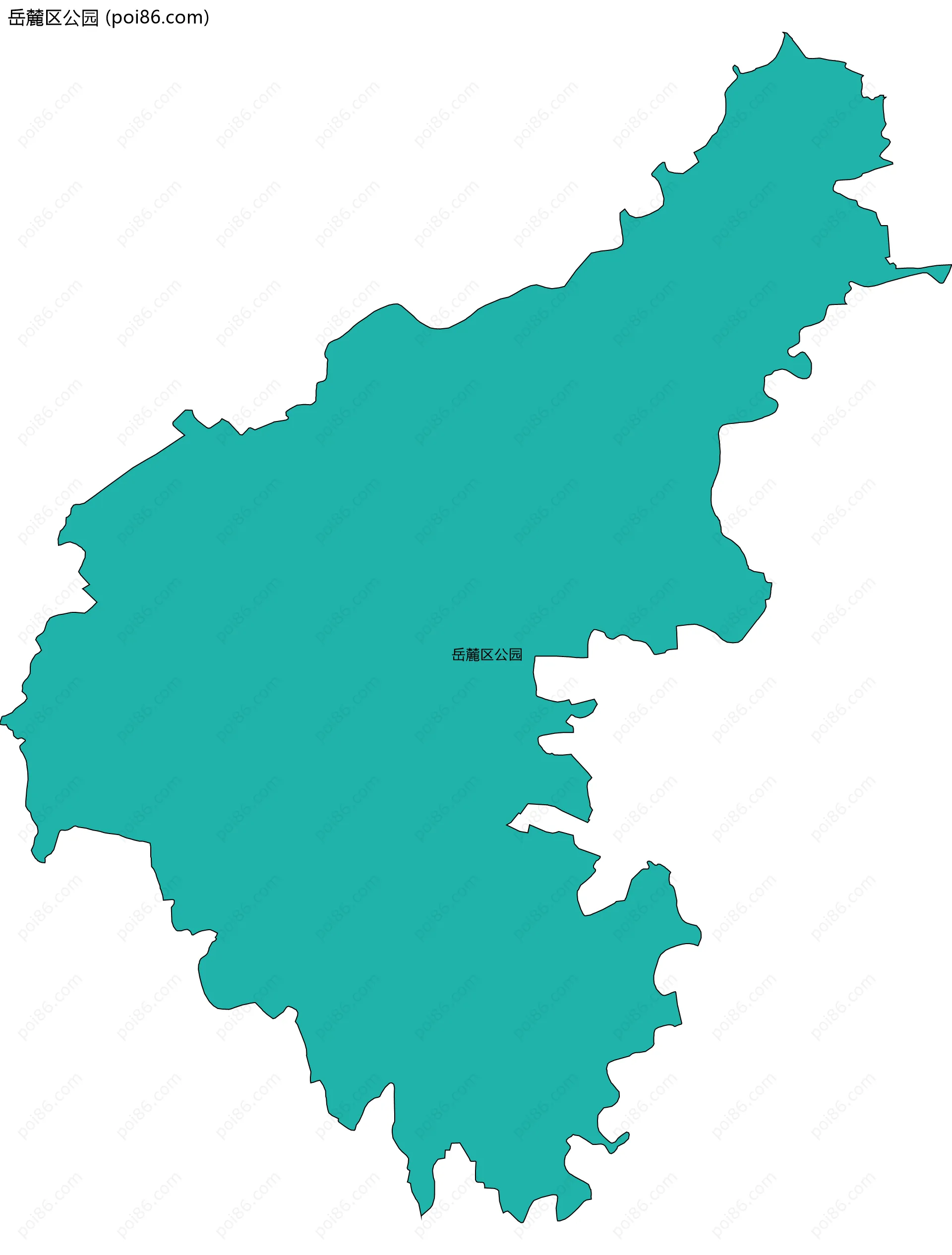 岳麓区公园边界地图