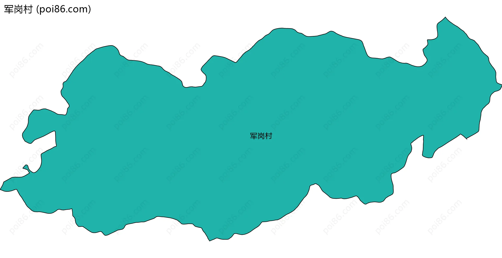 军岗村边界地图