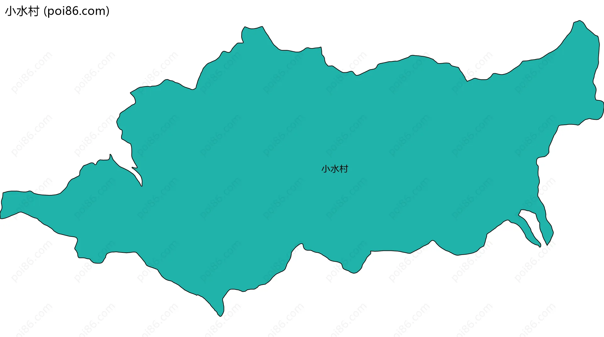 小水村边界地图