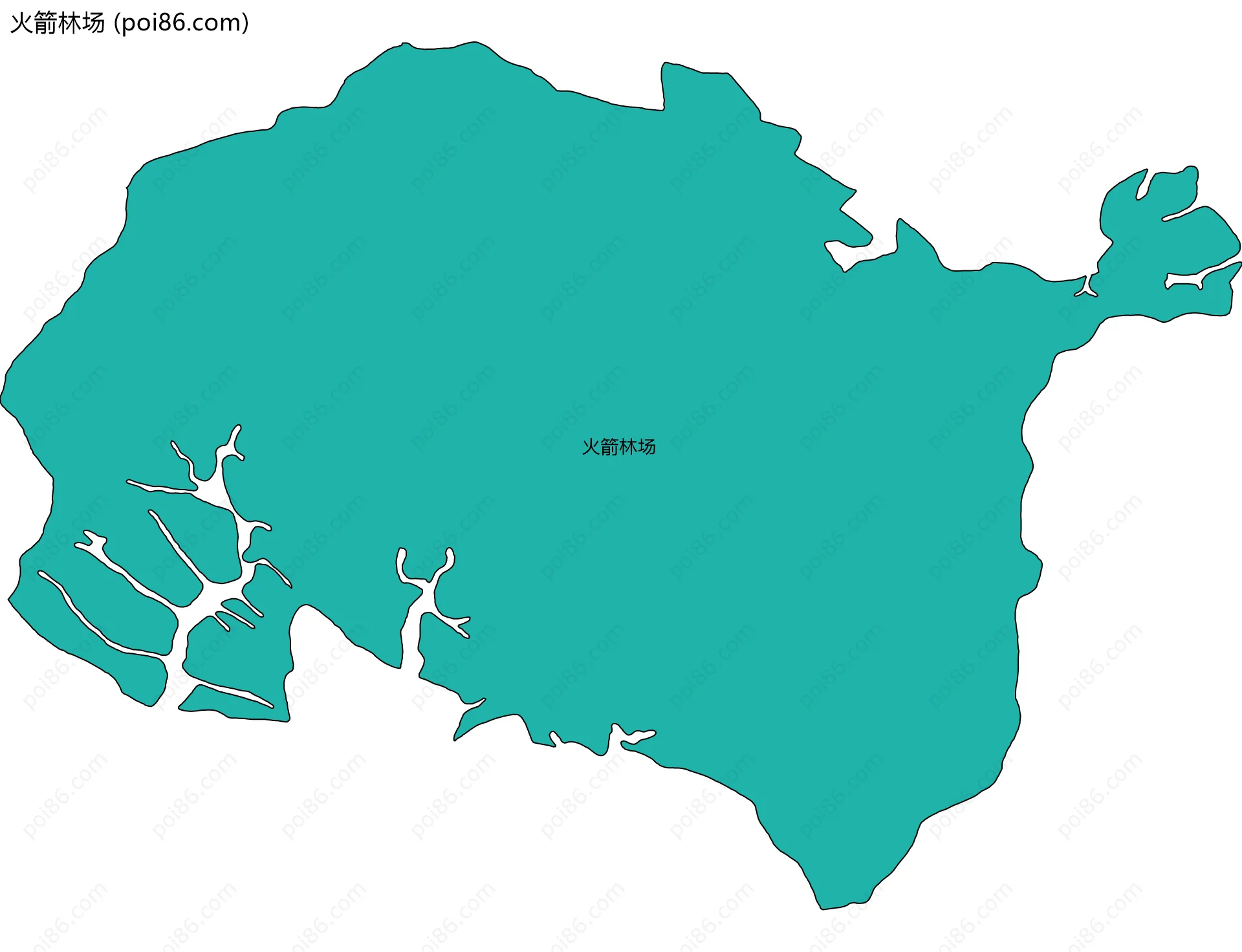 火箭林场边界地图