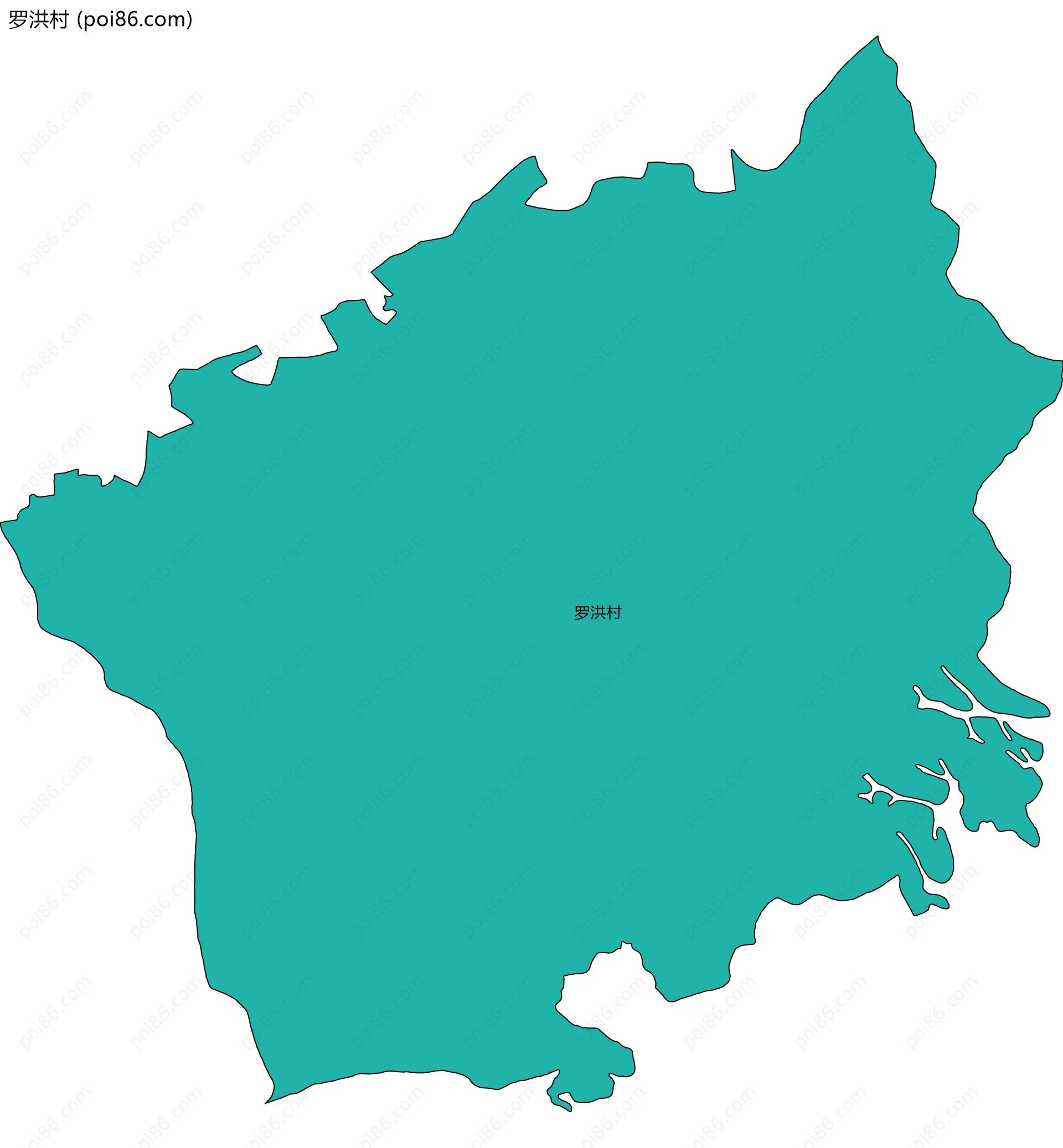 罗洪村边界地图