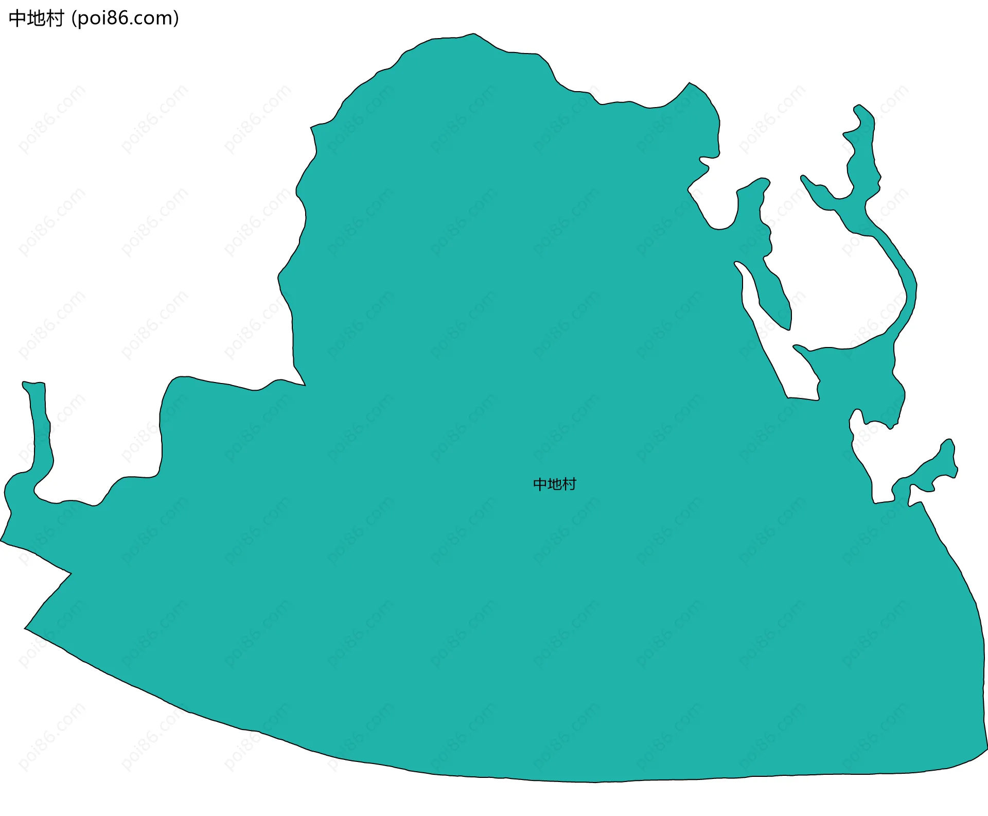 中地村边界地图