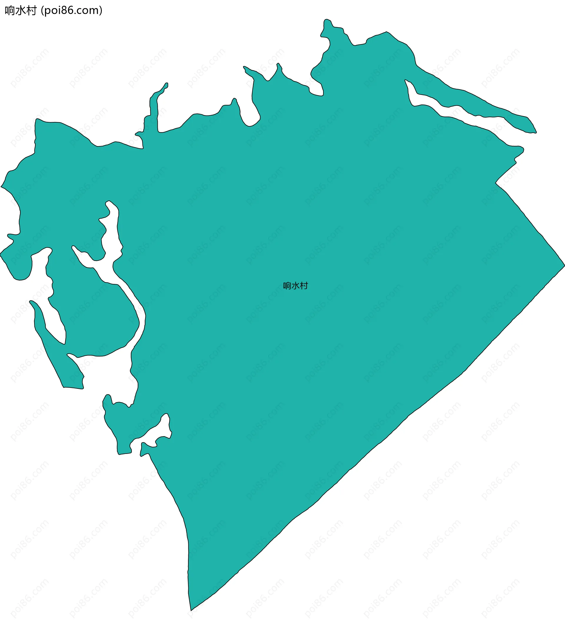 响水村边界地图