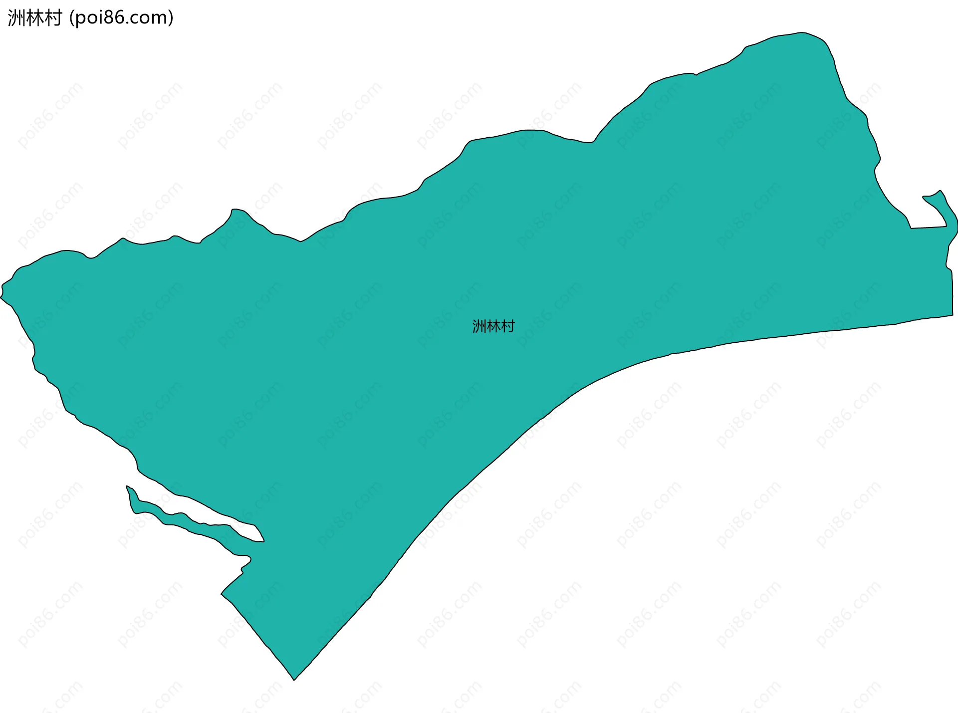 洲林村边界地图