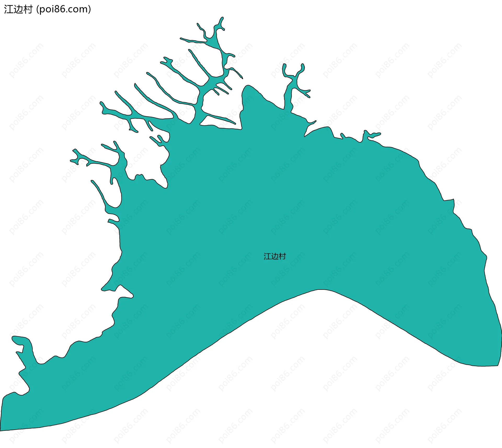 江边村边界地图