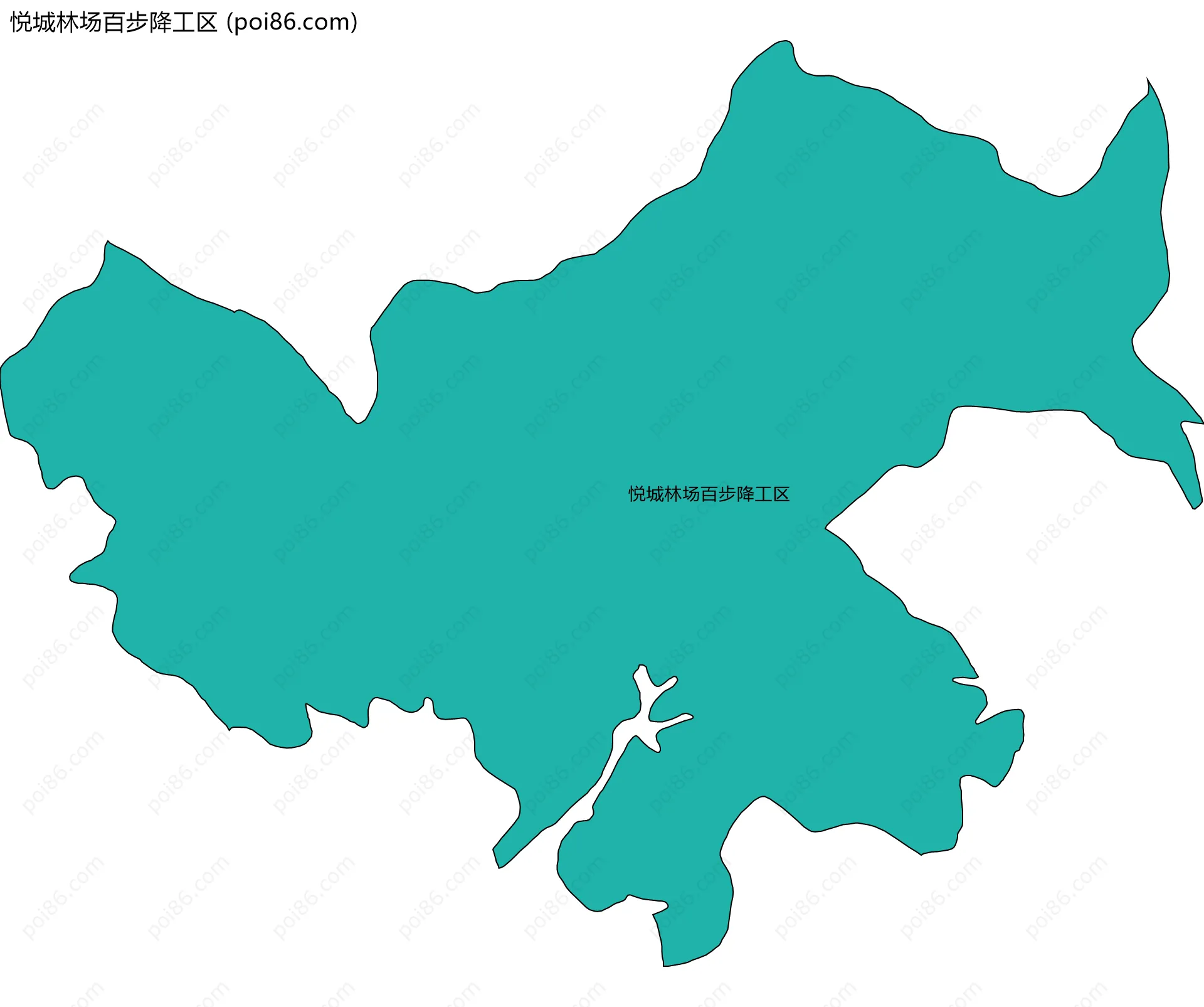 悦城林场百步降工区边界地图