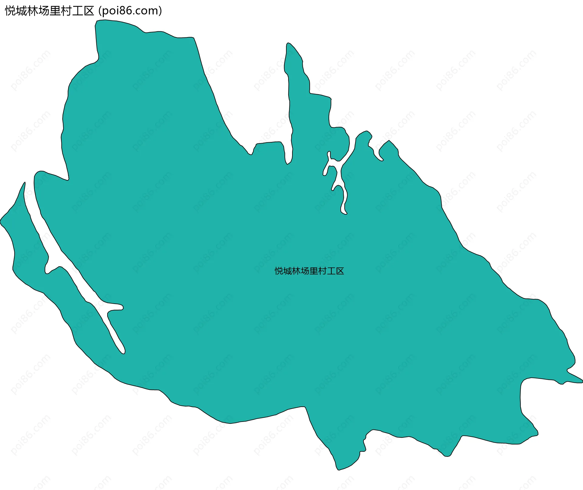 悦城林场里村工区边界地图