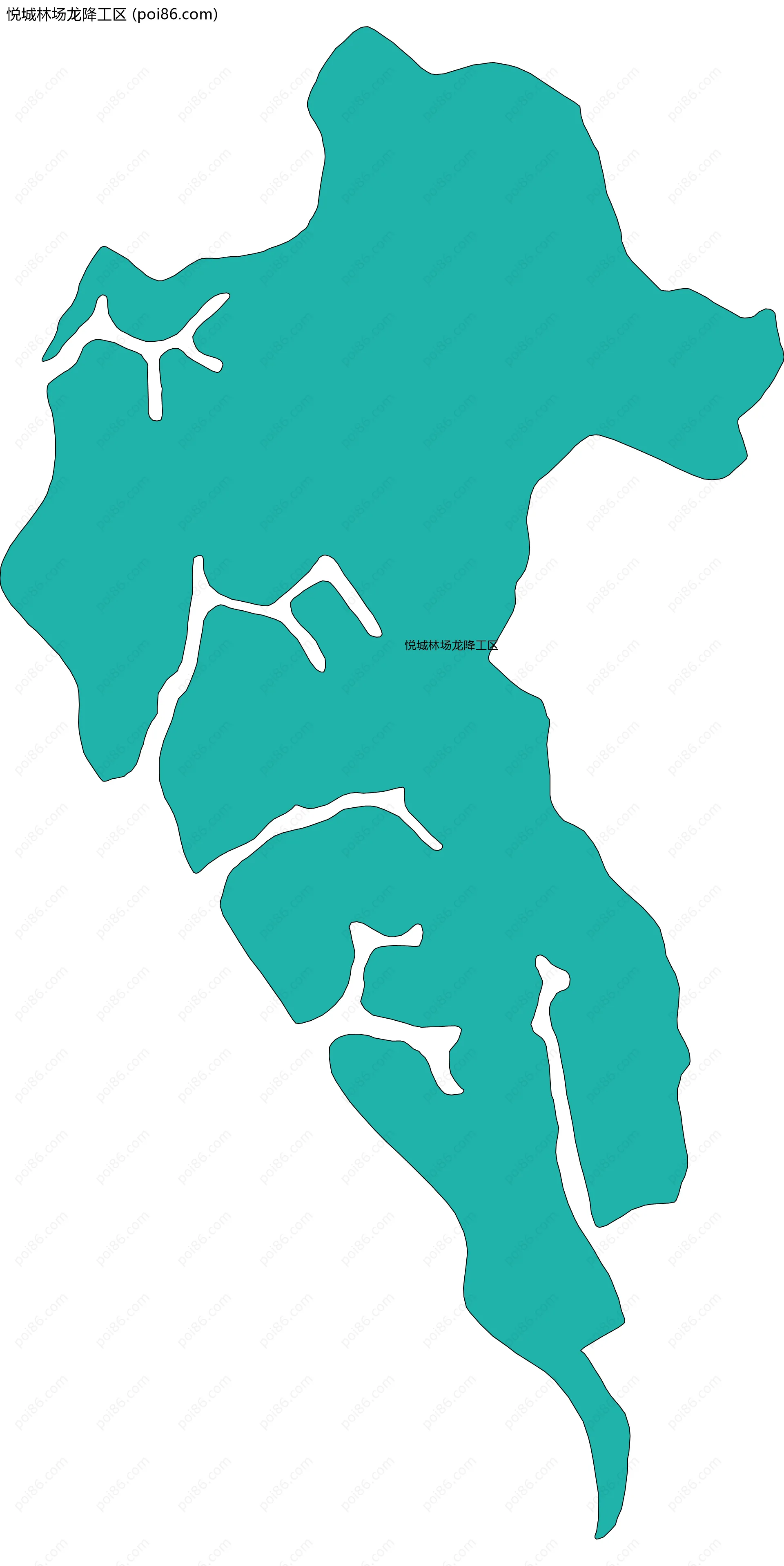 悦城林场龙降工区边界地图