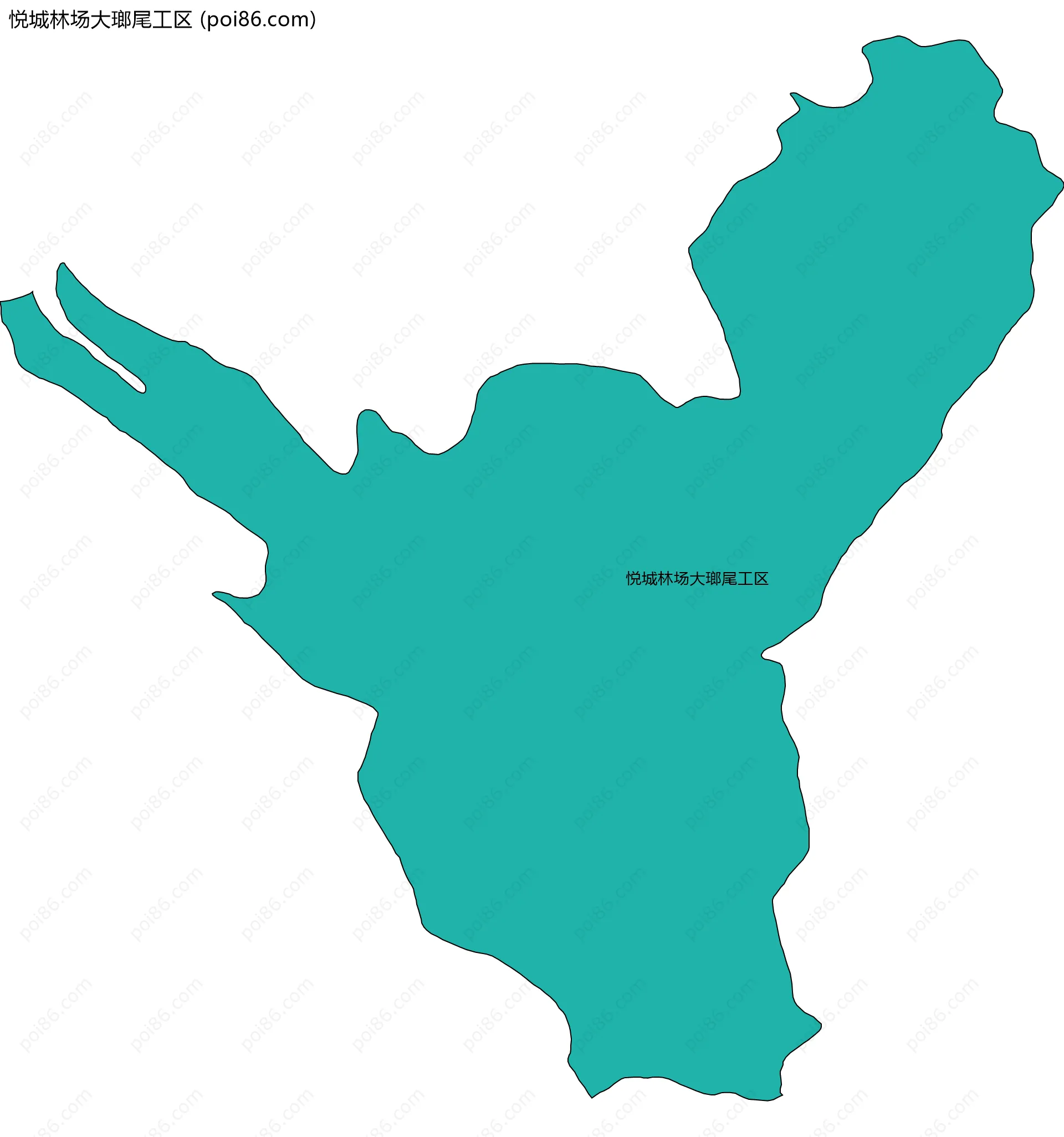 悦城林场大瑯尾工区边界地图