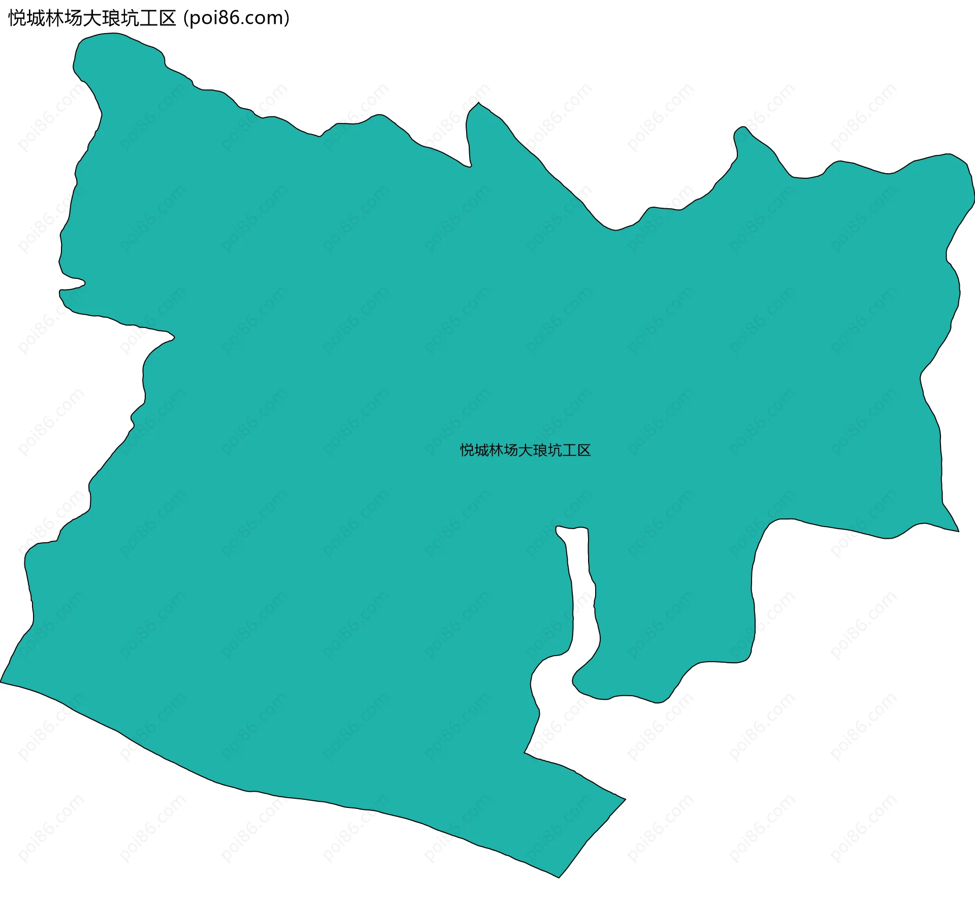 悦城林场大琅坑工区边界地图