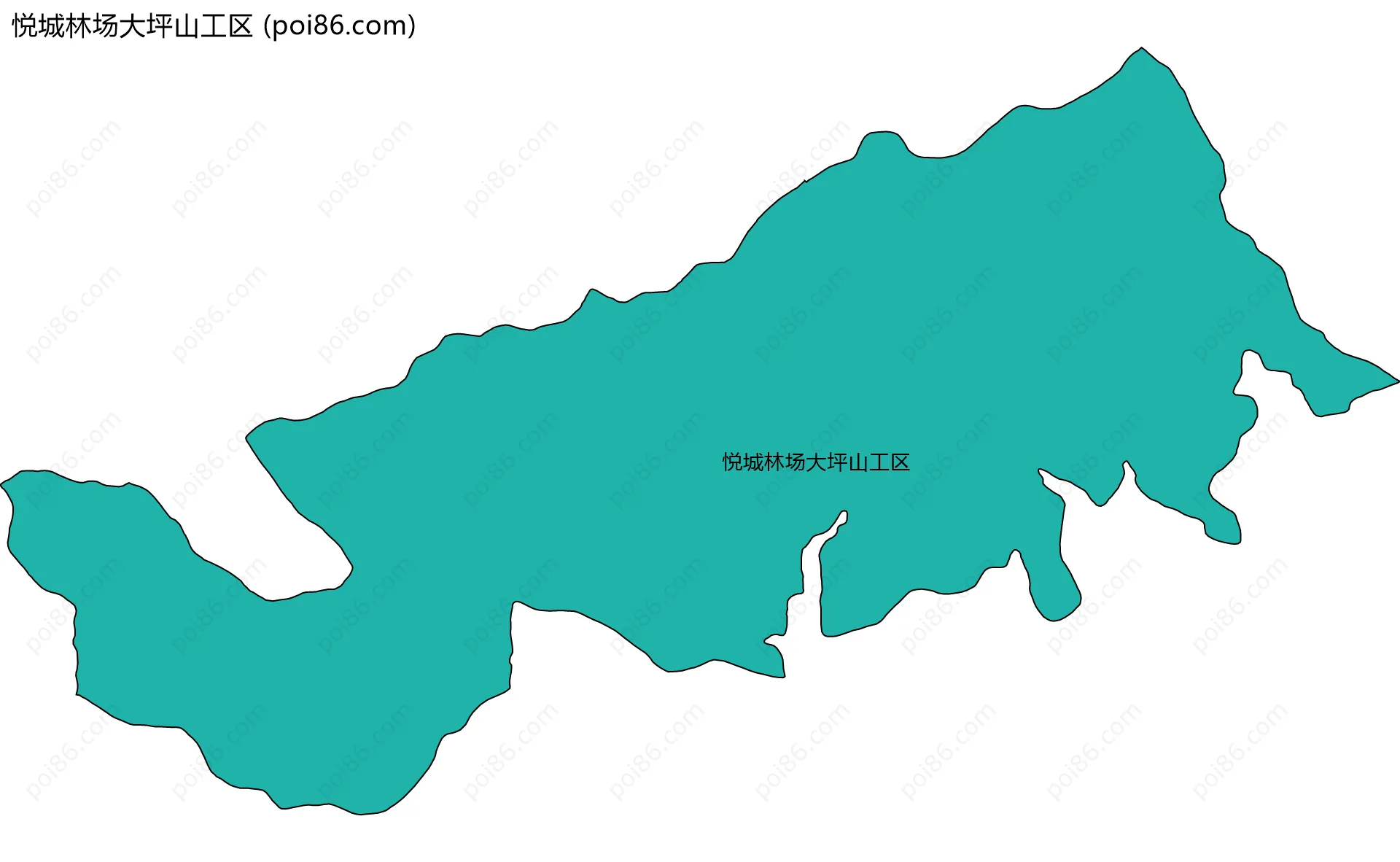 悦城林场大坪山工区边界地图