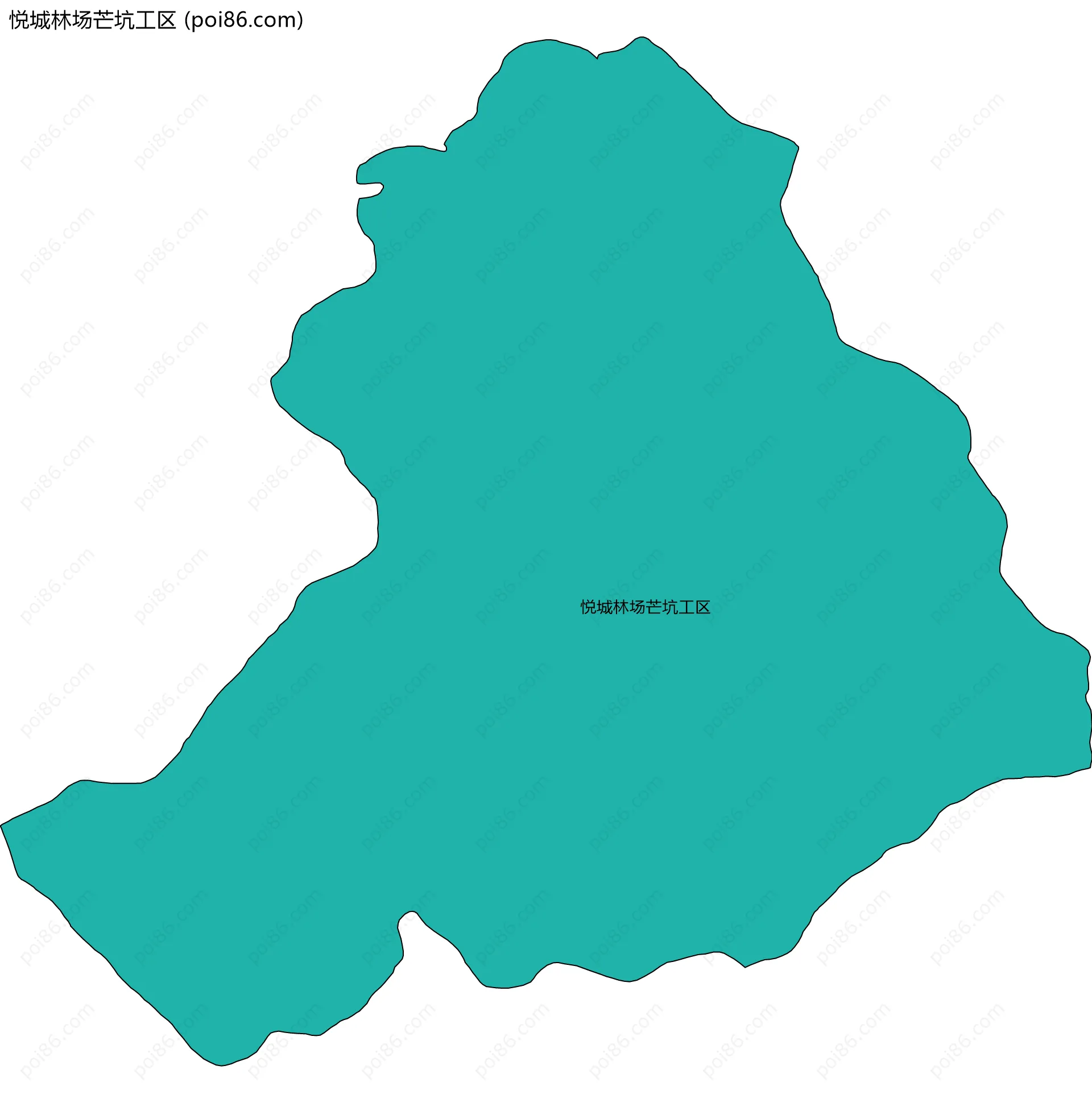 悦城林场芒坑工区边界地图