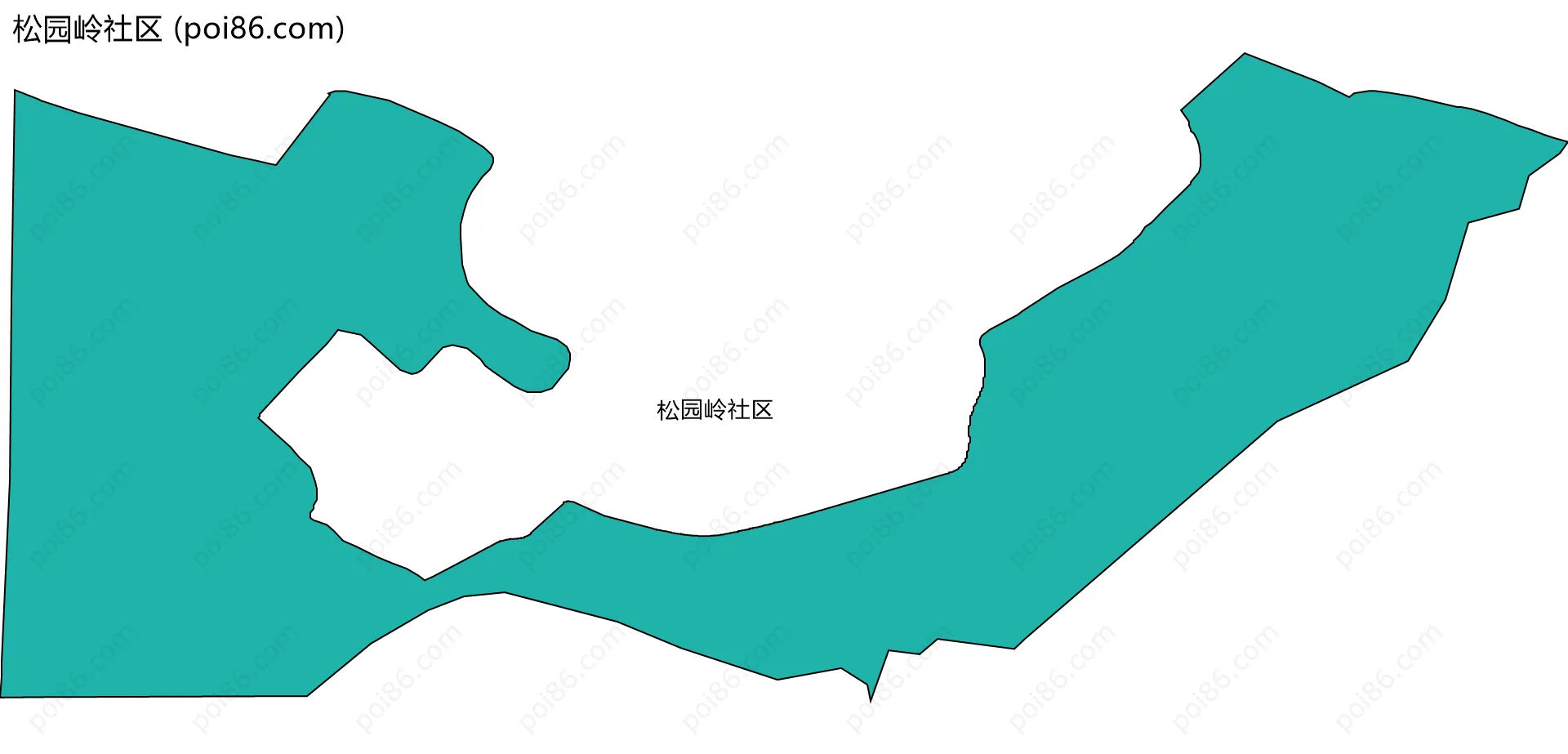 松园岭社区边界地图