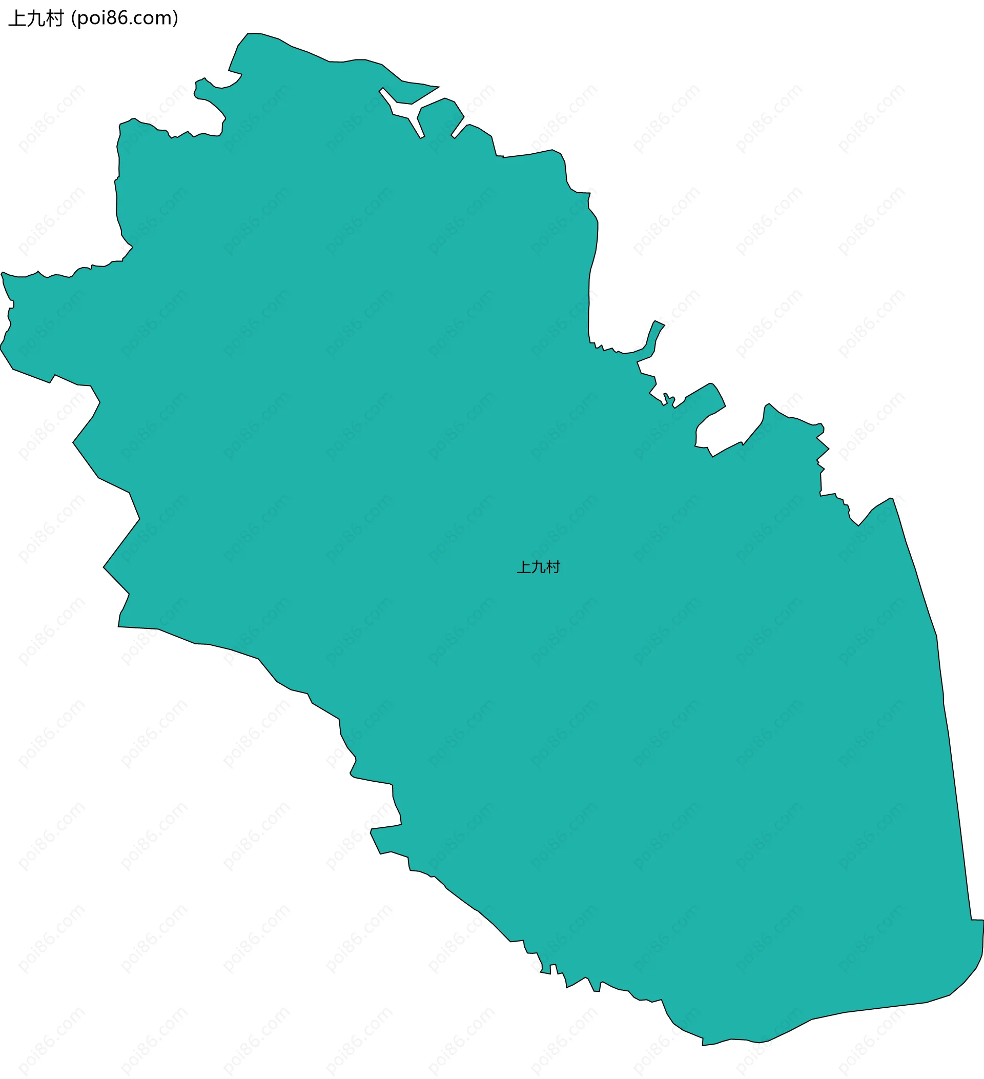 上九村边界地图