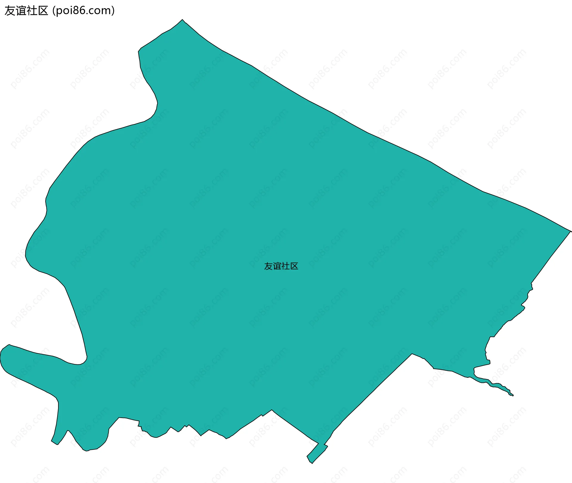 友谊社区边界地图