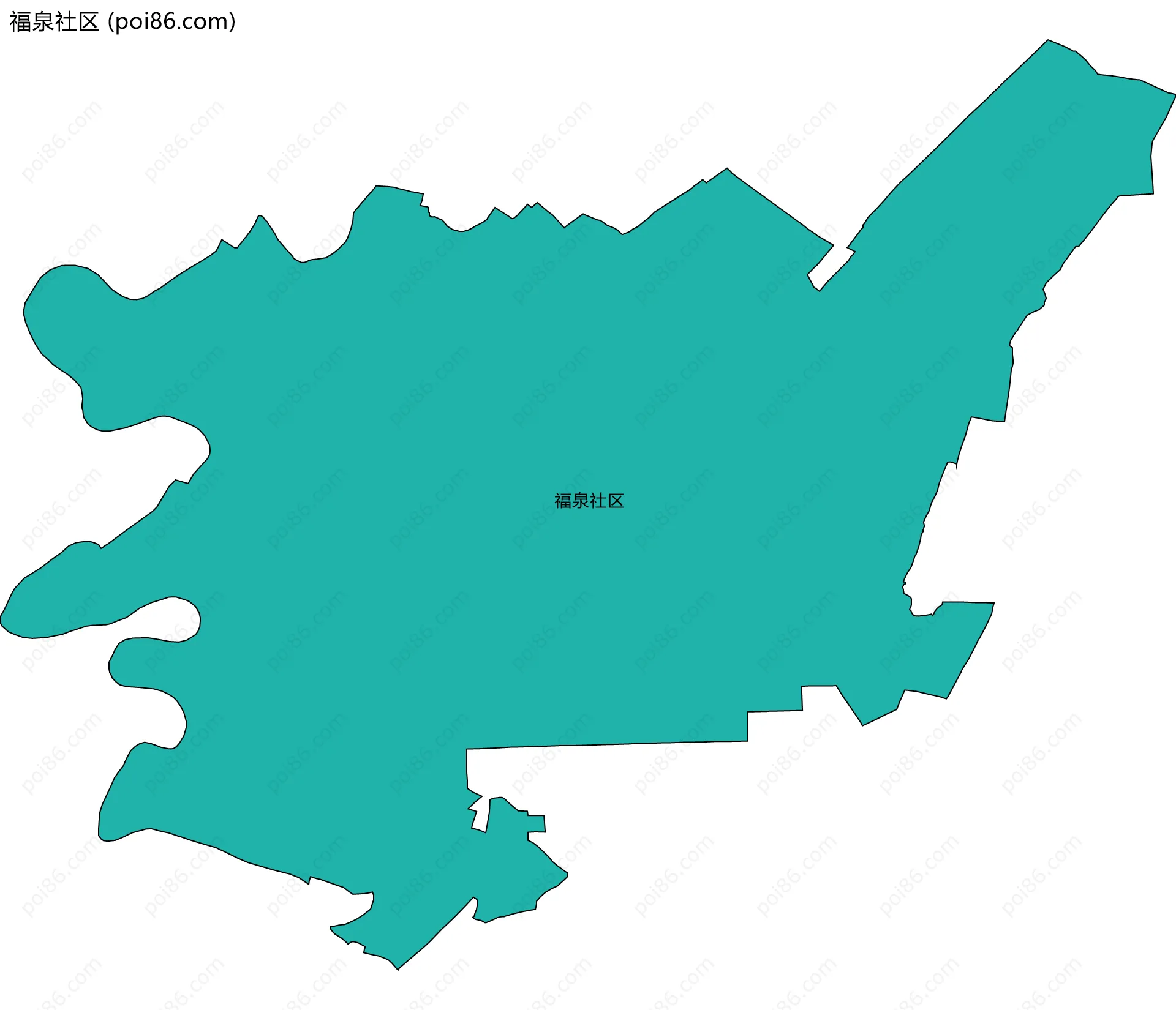 福泉社区边界地图