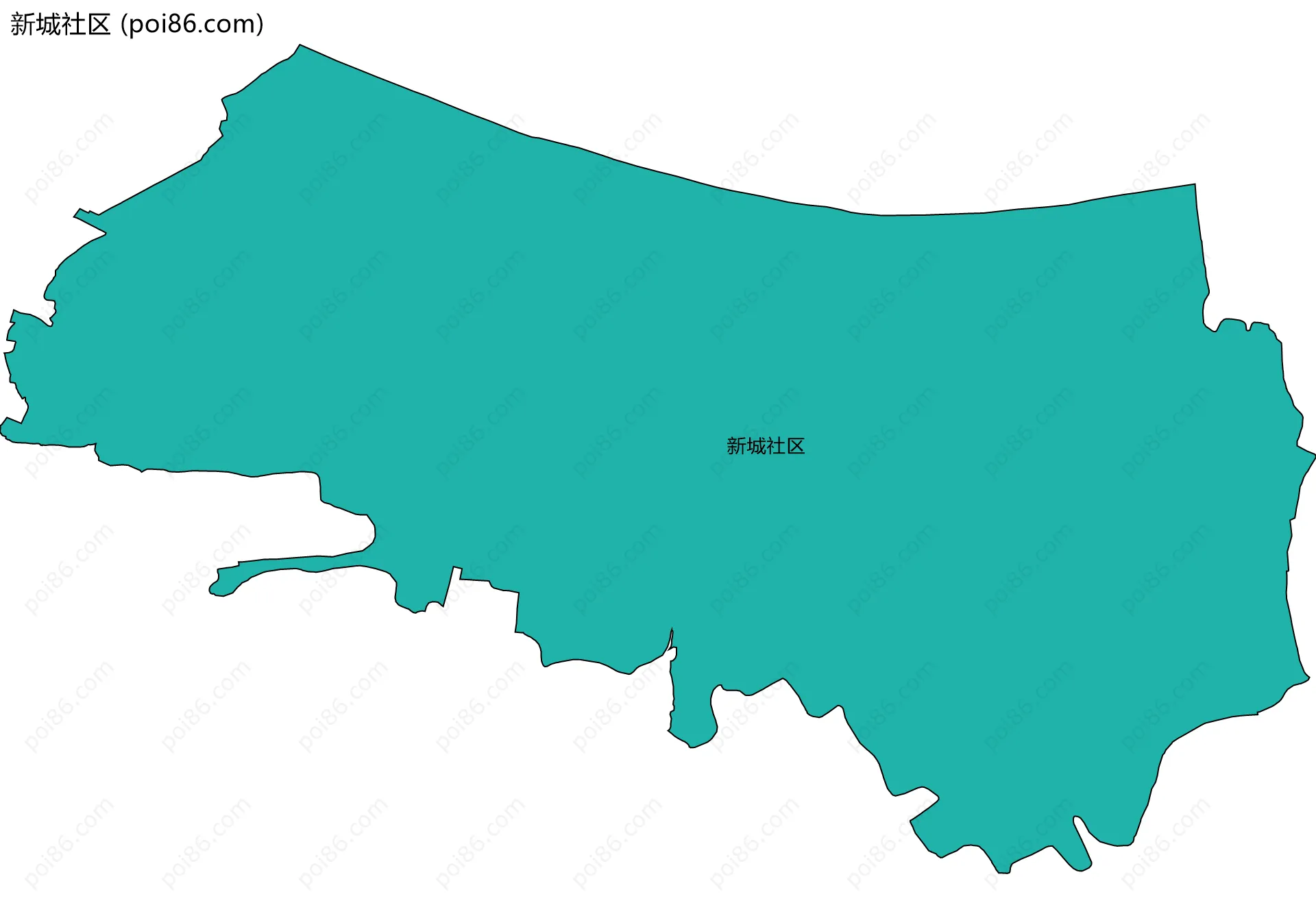 新城社区边界地图
