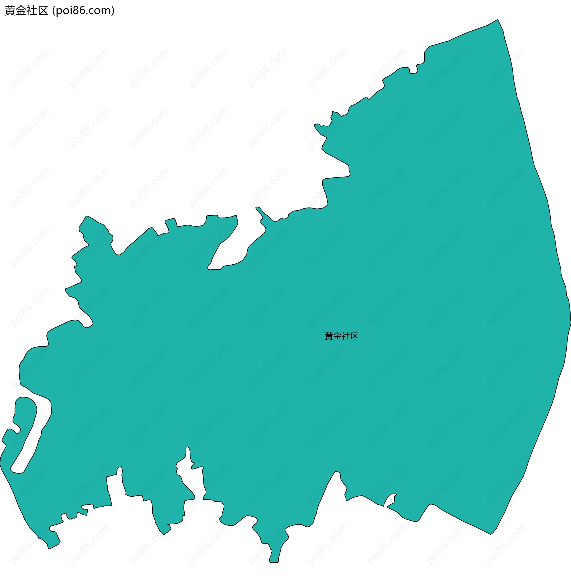 黄金社区边界地图