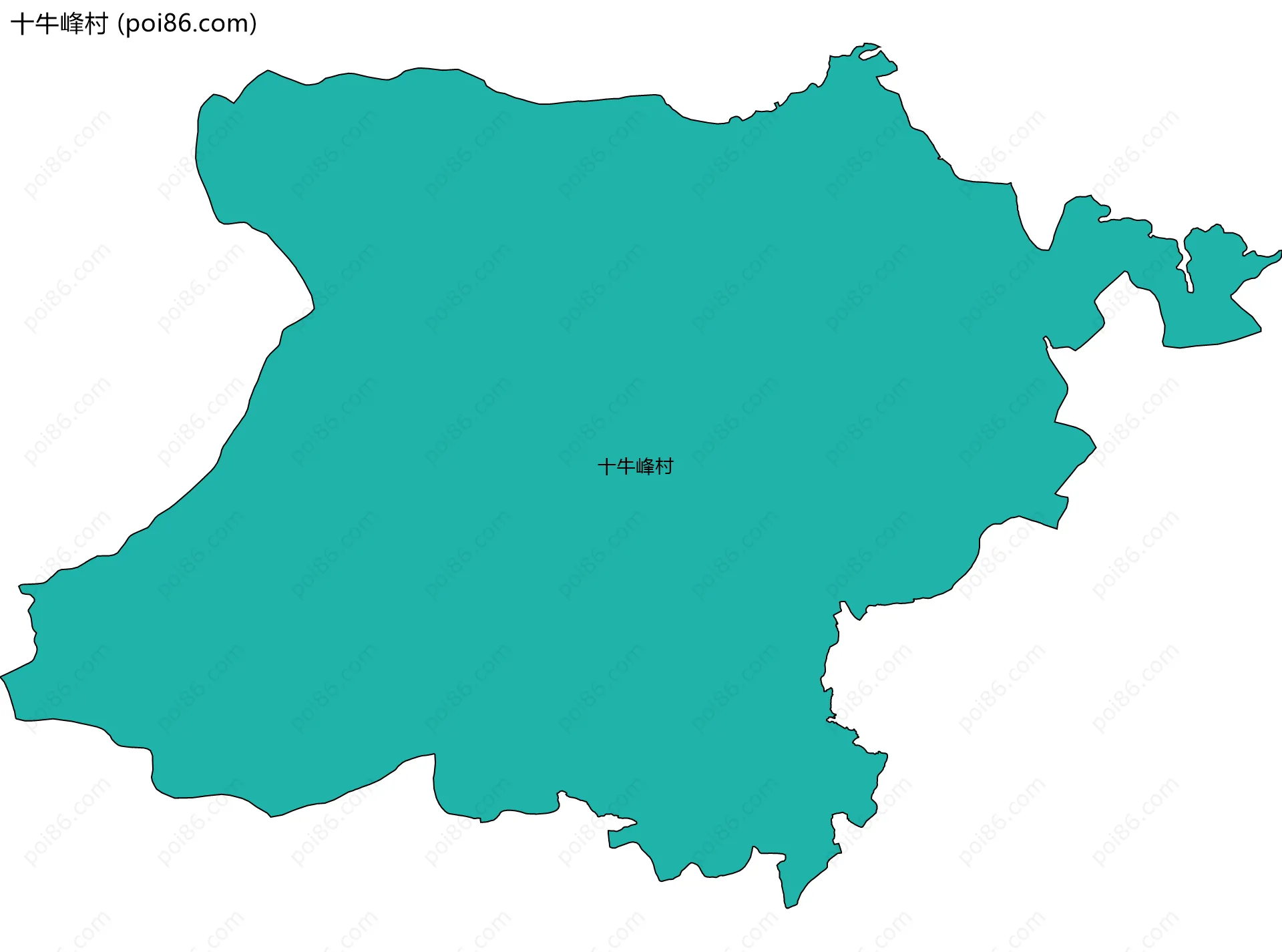 十牛峰村边界地图