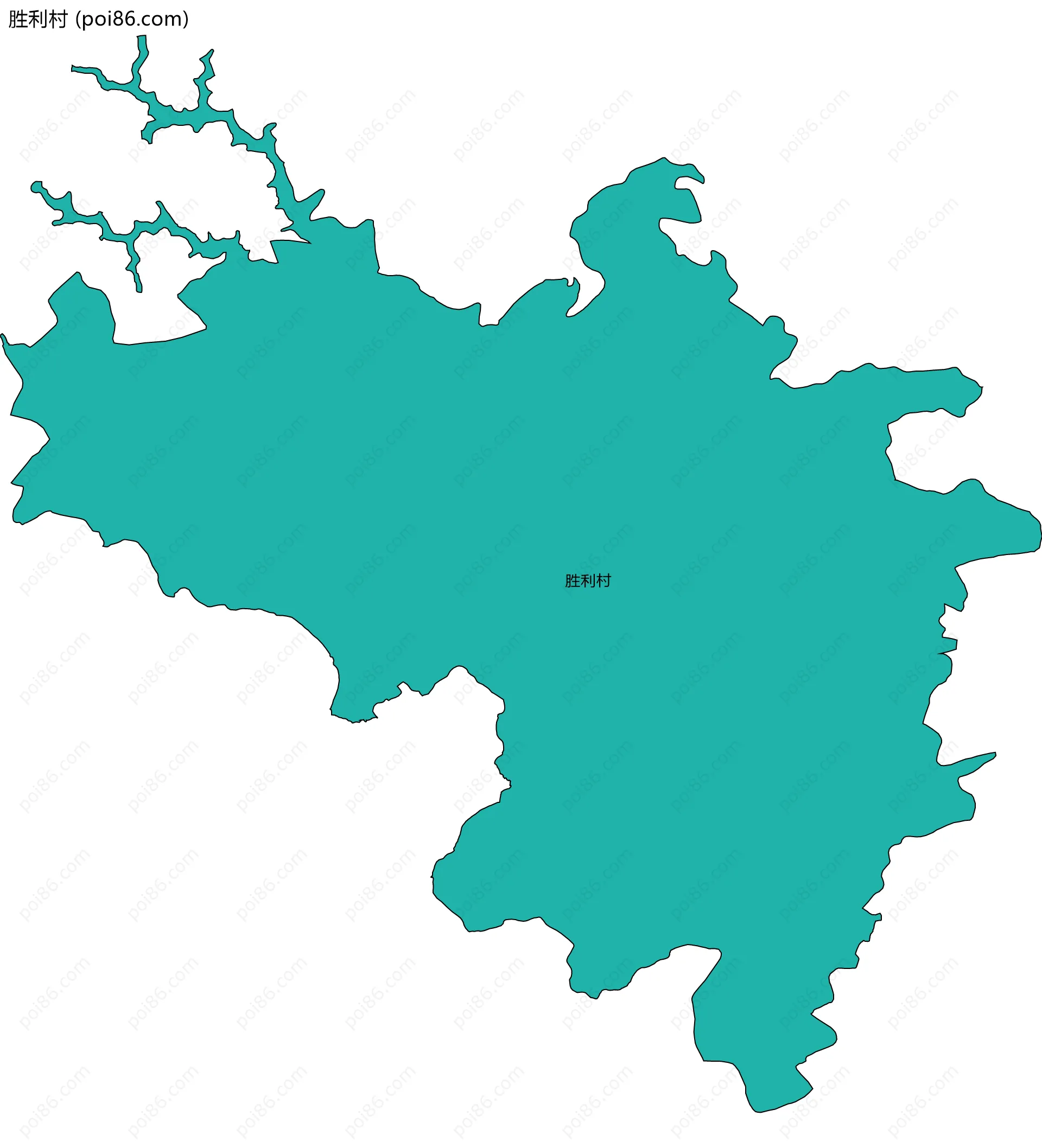 胜利村边界地图