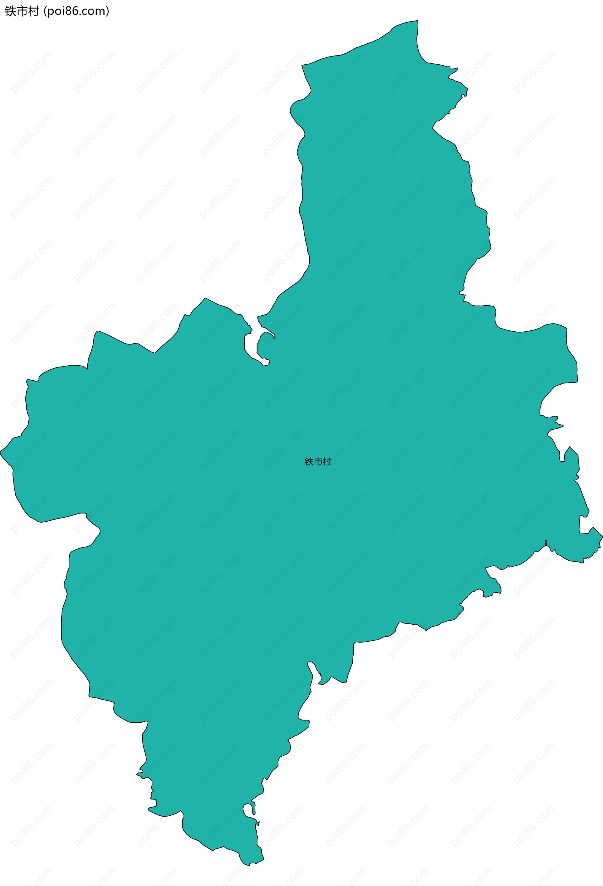 铁市村边界地图