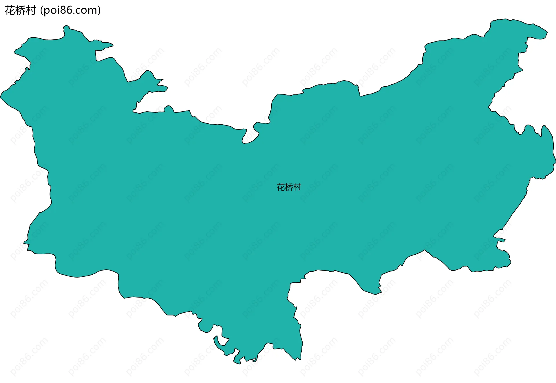 花桥村边界地图